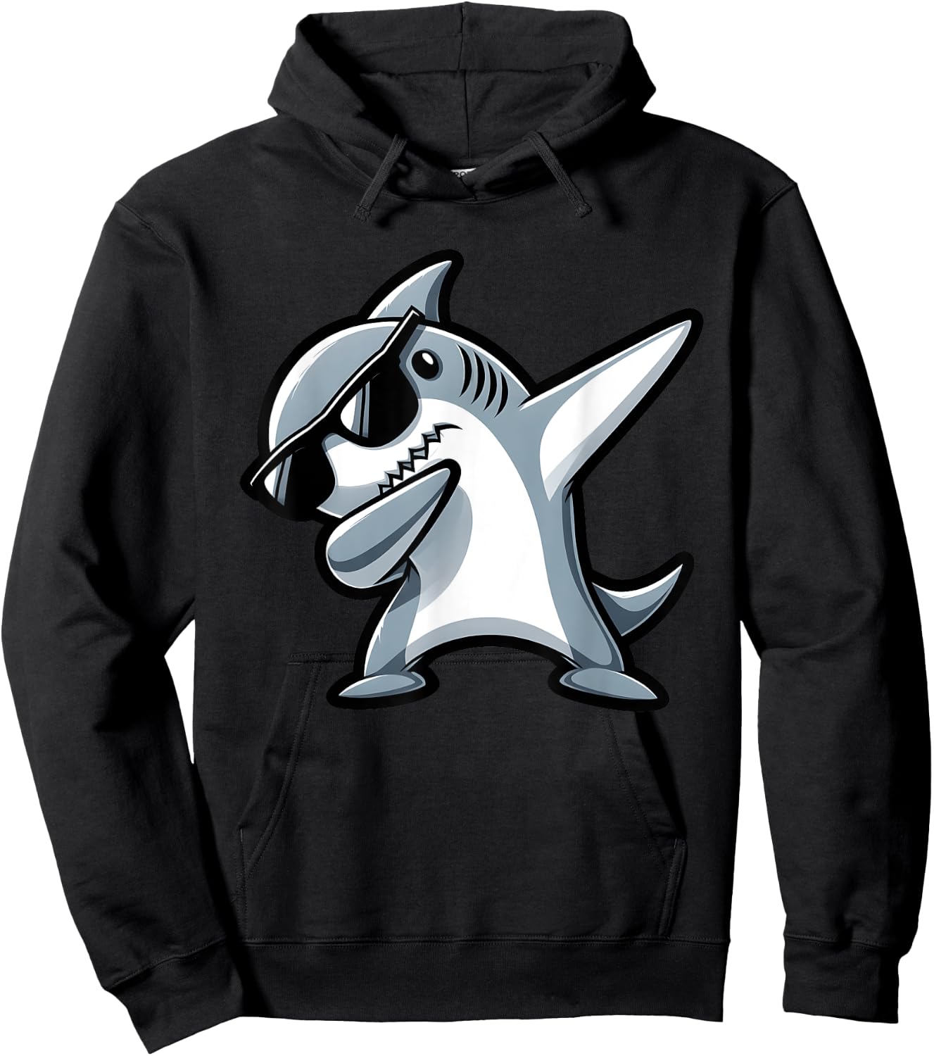 Cool Dabbing Shark Boys Kids Beaches Summer Vacation Party Hoodie - Hoodie | Black