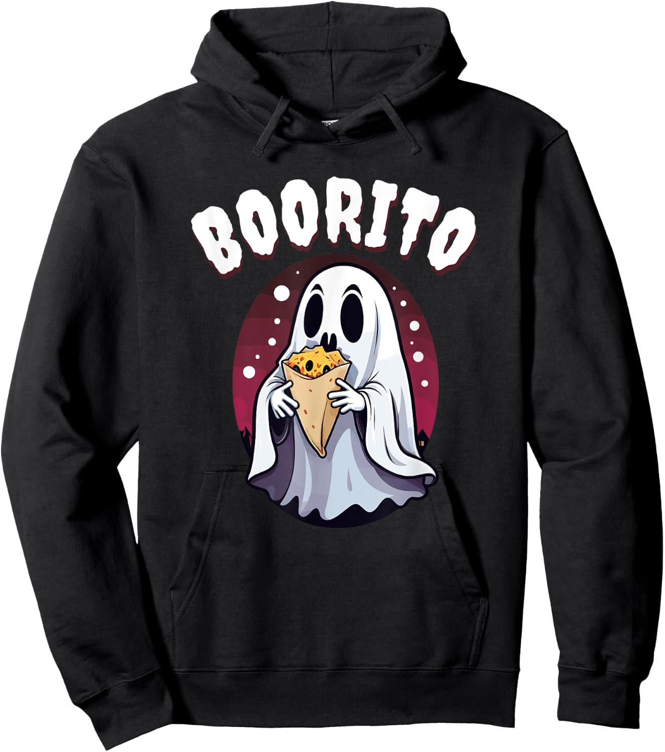 Boo-Rito Funny Mexican Taco Burrito Ghost Halloween Costume Hoodie - Hoodie | Black