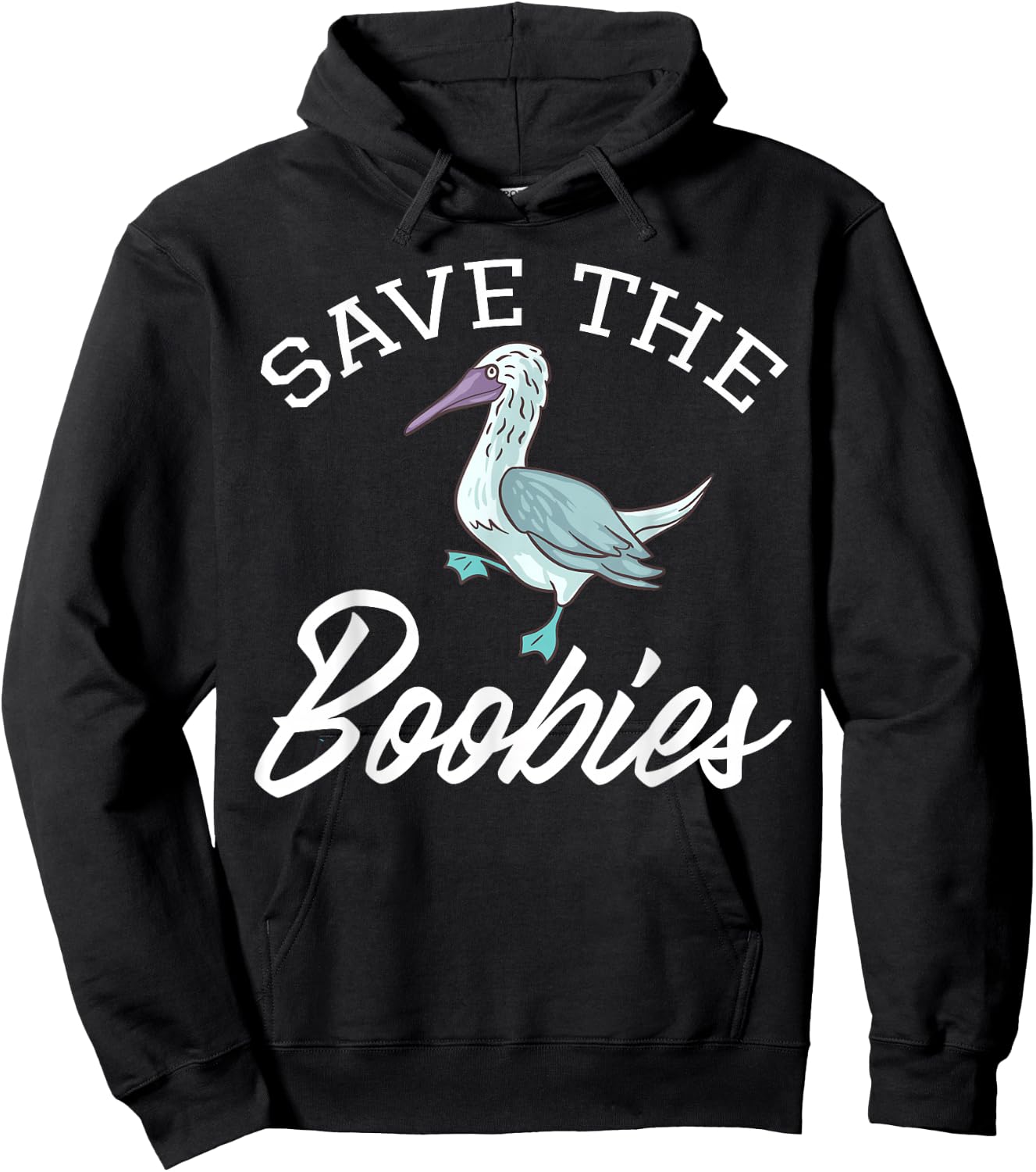Boobie Bird South American Galapagos Islands Blue Seabird Hoodie - Hoodie | Black