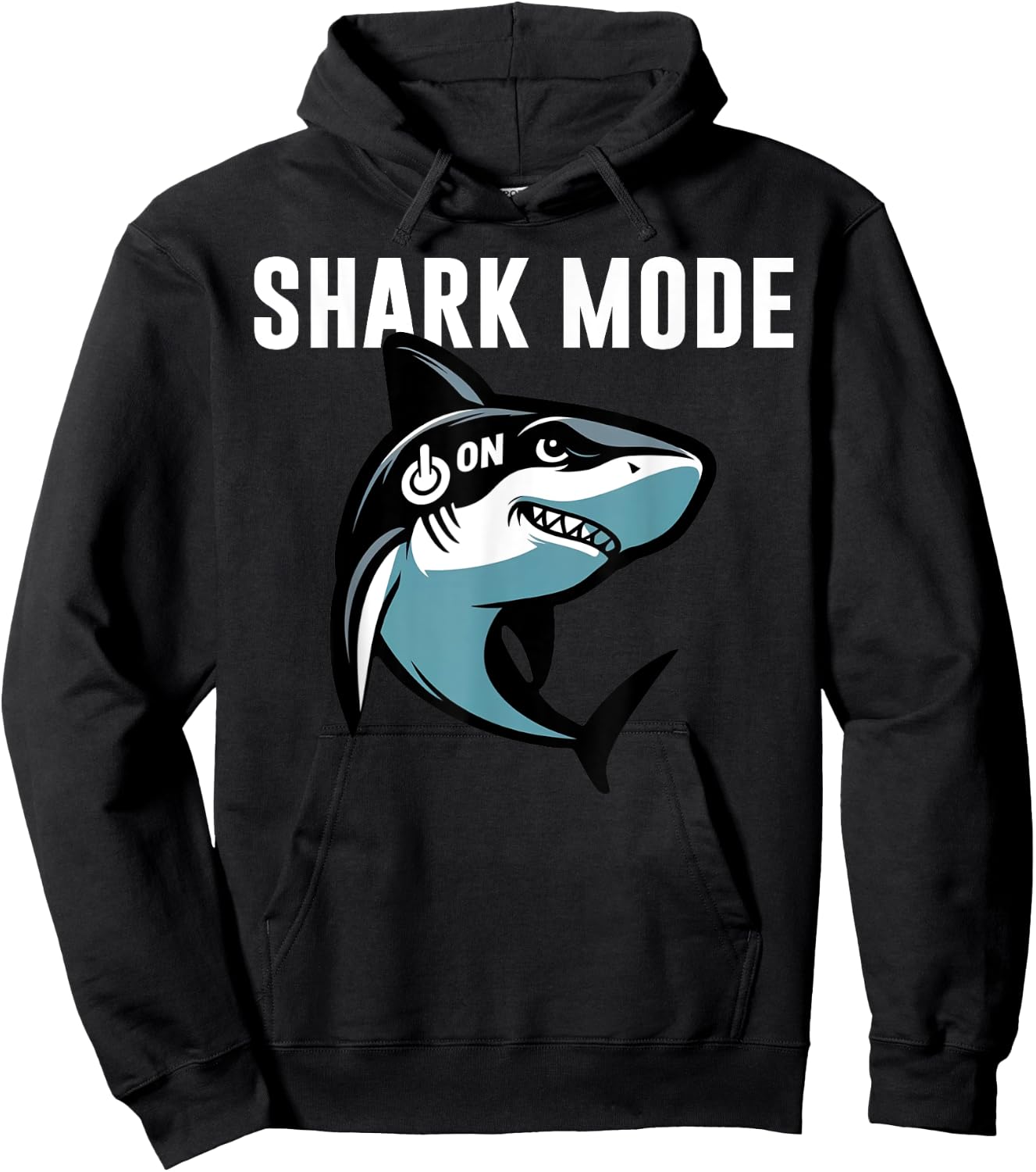 Cool Shark Shark Mode On Beach Funny Shark Hoodie - Hoodie | Black
