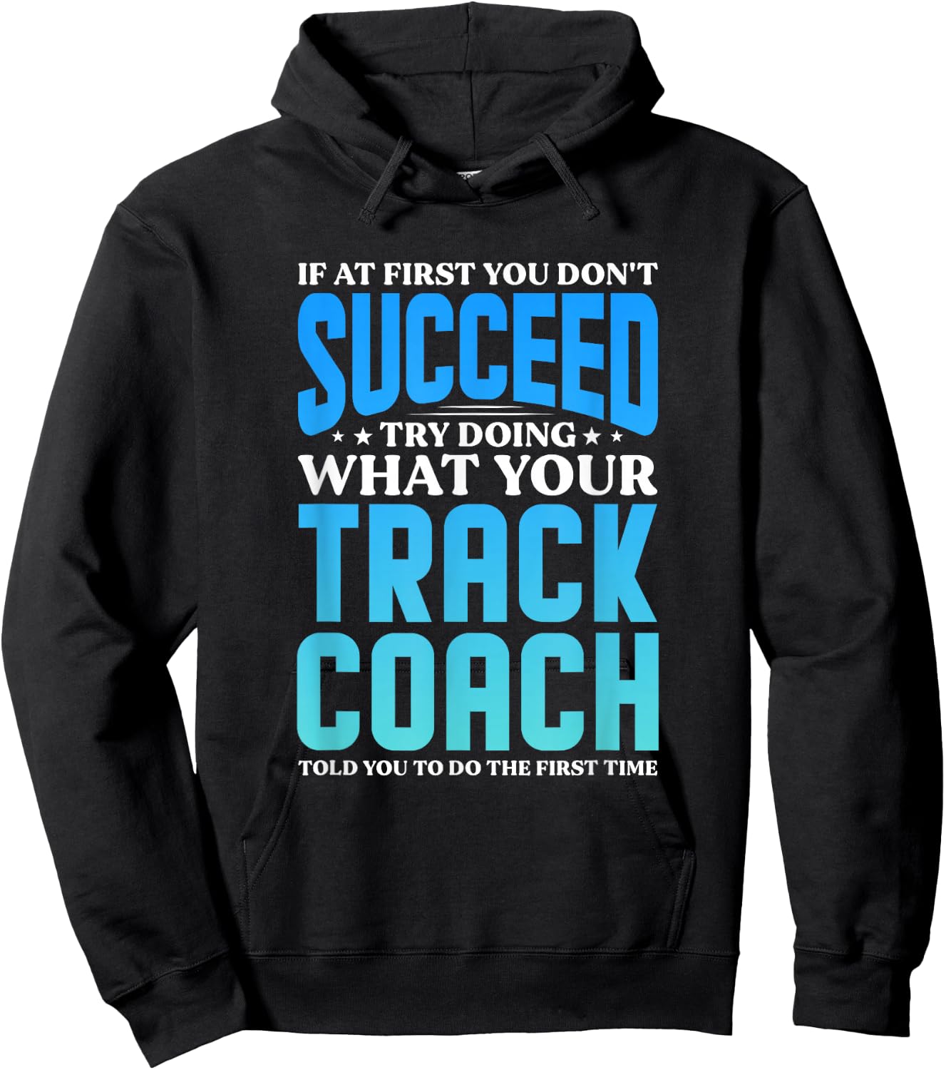 Track Coaches Track And Field Running Coaching Hoodie - Hoodie | Black
