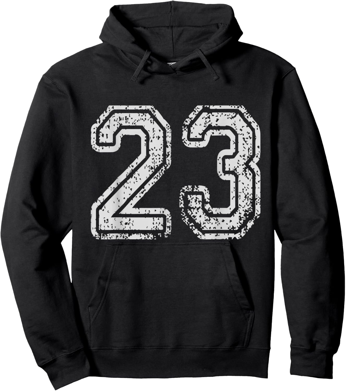Team Jersey Uniforms Number 23 School Sports 23rd Birthday Hoodie - Hoodie | Black