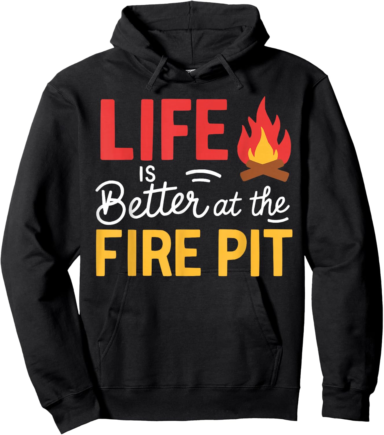 Firepit Outdoor Camp Fire Pit Camping Campfire Hoodie - Hoodie | Black