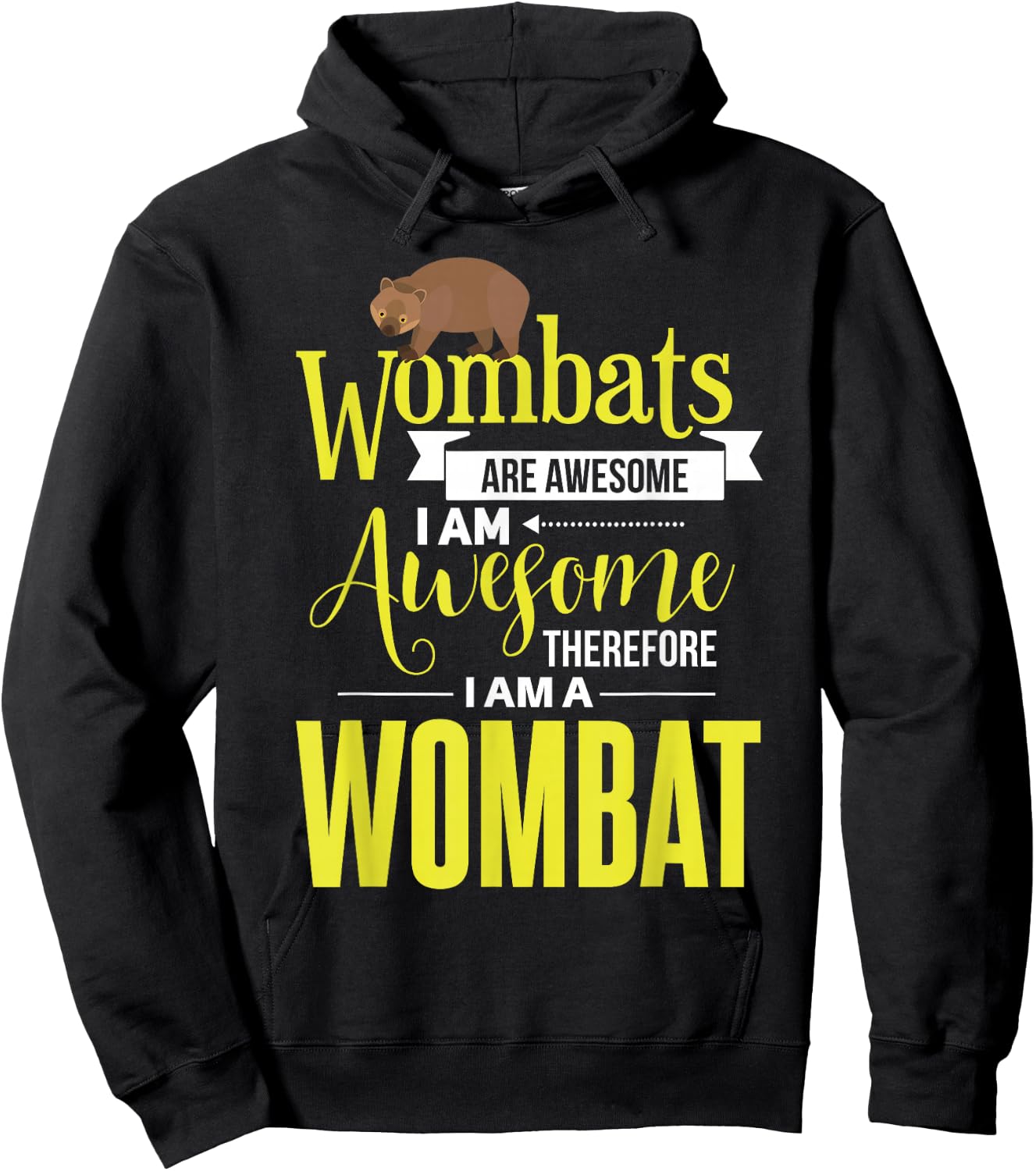 Wombat Shirt Wombats Are Awesome Animal Wombat Lover Hoodie - Hoodie | Black