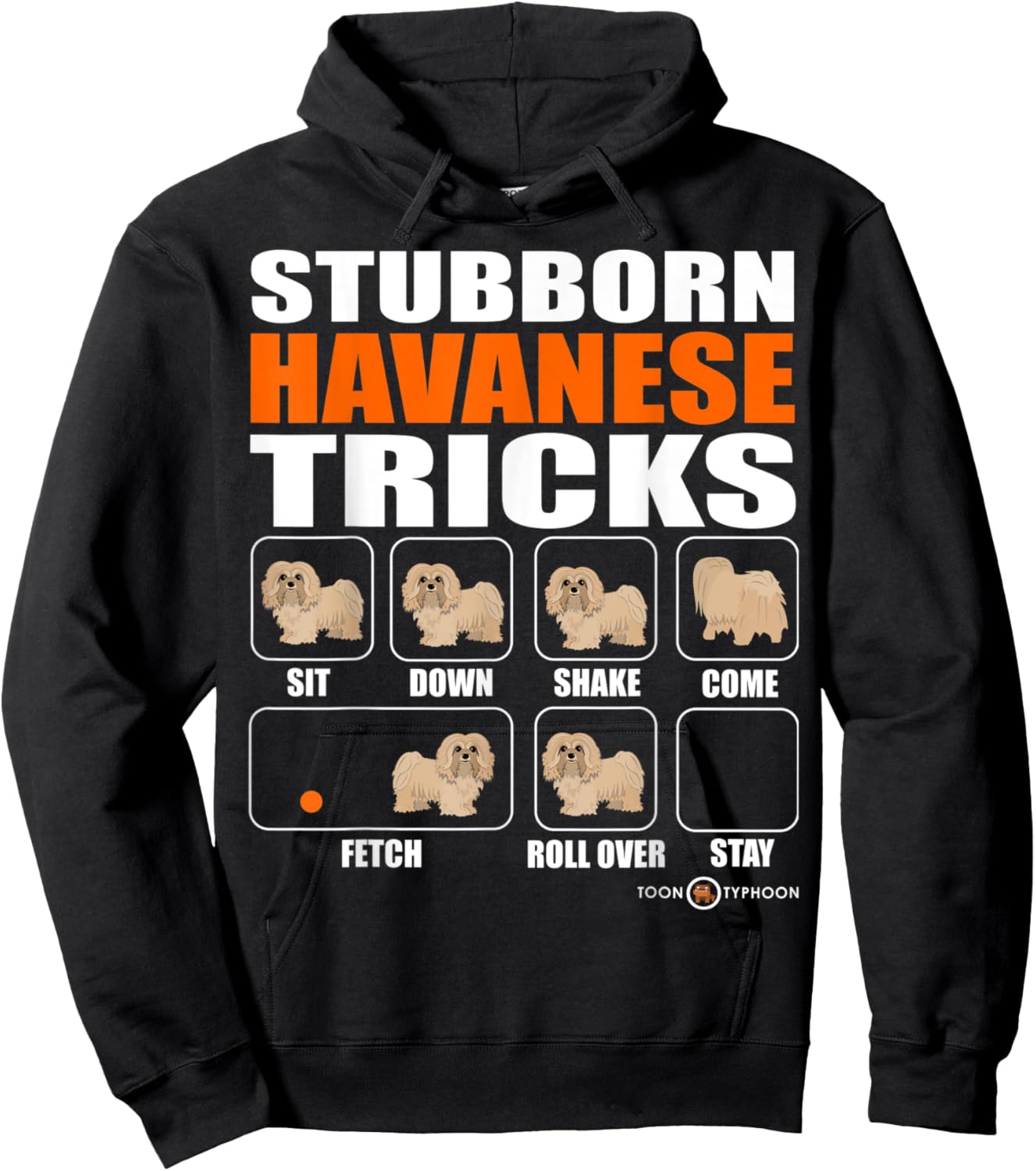 Stubborn Havanese Tricks Funny Havanese Hoodie - Hoodie | Black