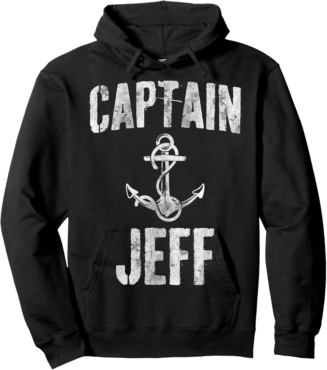 Funny Personalized Boating Shirt First Name Captain Jeff Hoodie - Hoodie | Black