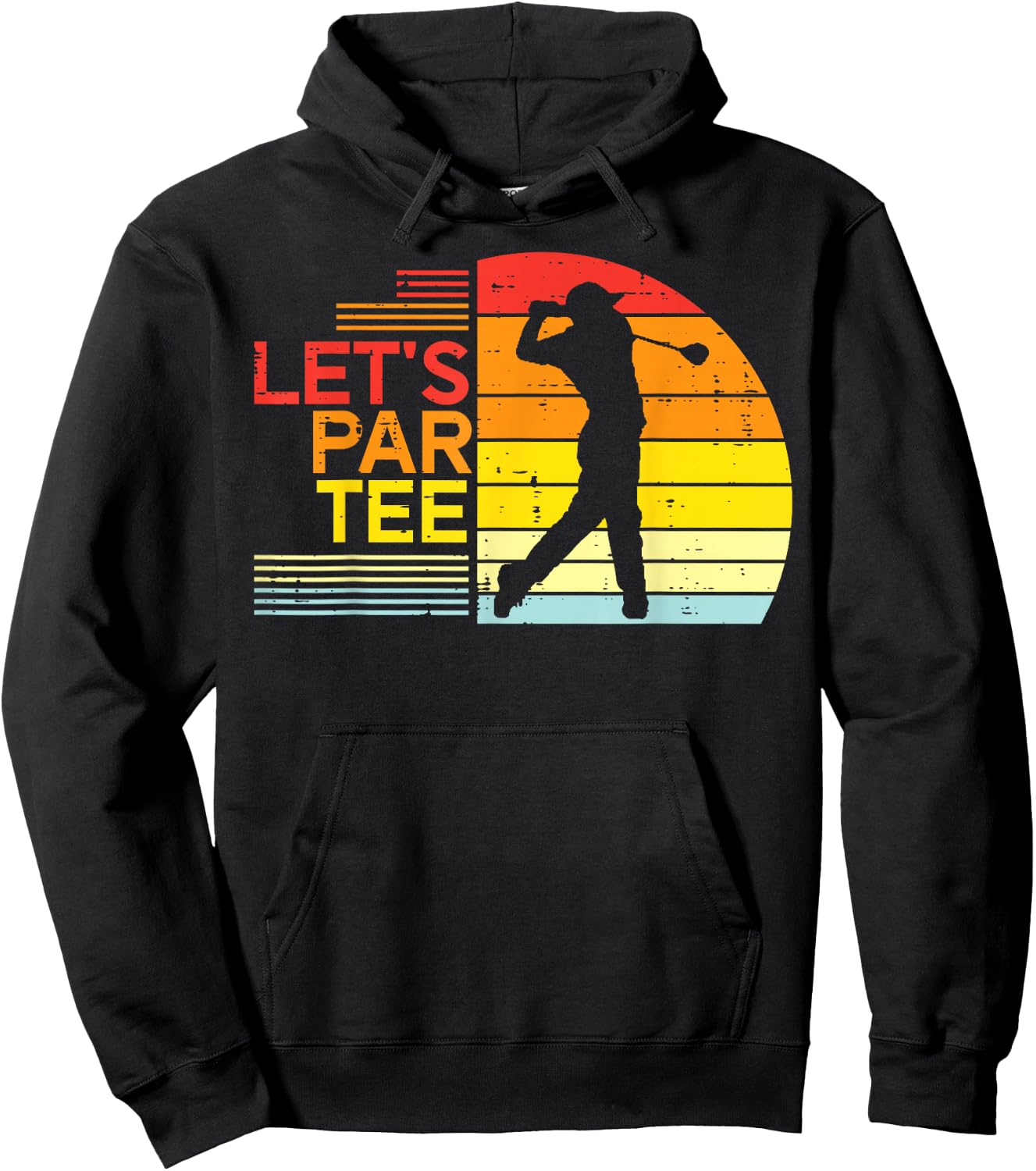 Golf Lets Par Funny Golfing Golfer Dad Men Women Kids Hoodie - Hoodie | Black