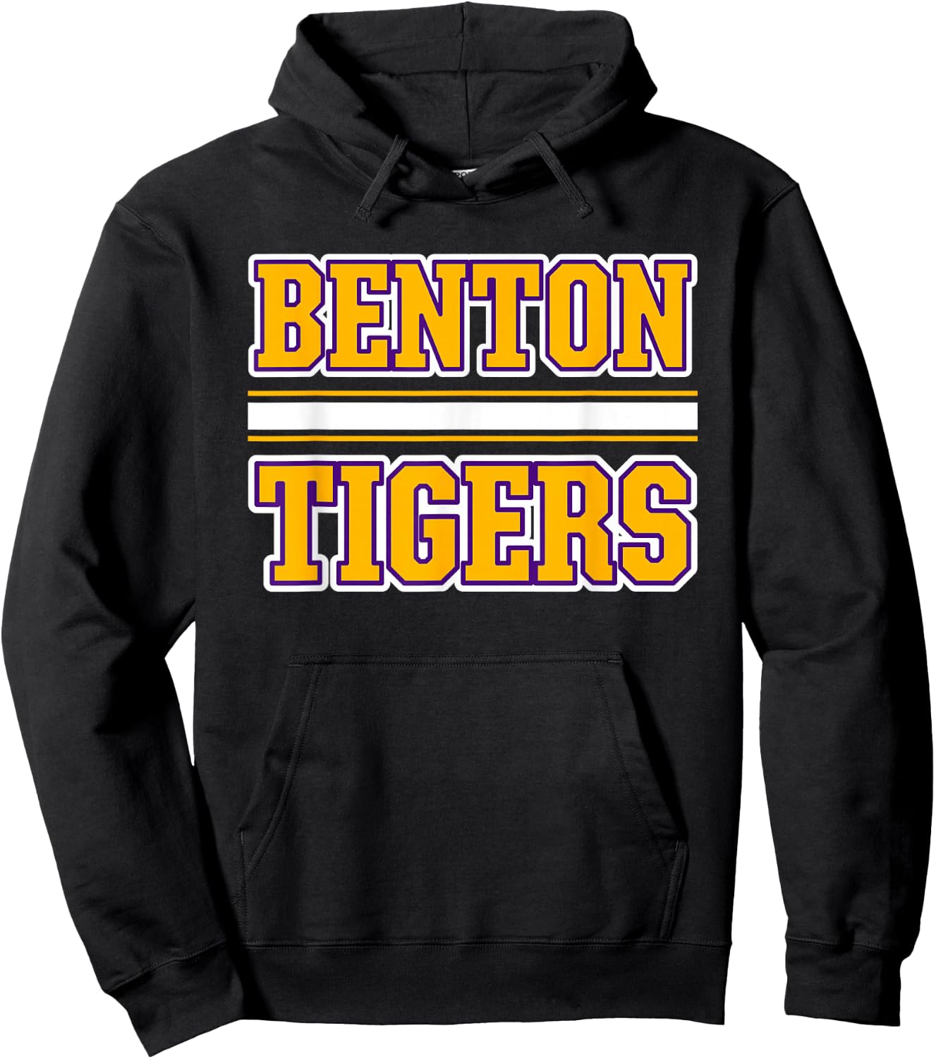 Benton Tigers Horizontal Stripes Hoodie - Hoodie | Black