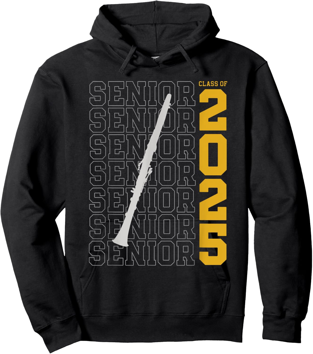 Class of 2025 Senior Clarinet for Clarinetist Hoodie - Hoodie | Black