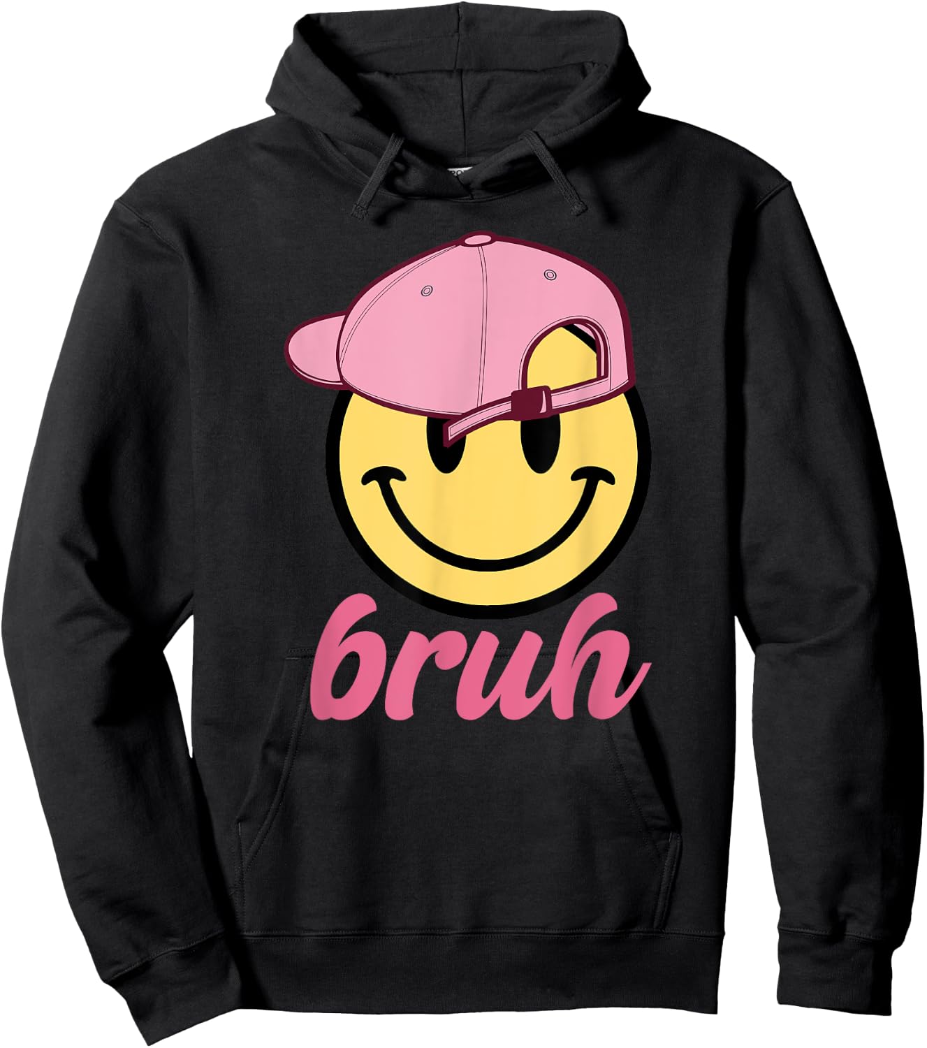 Cute Bruh For Girls Women Kids Youth 70s Funny Saying Quote Hoodie - Hoodie | Black