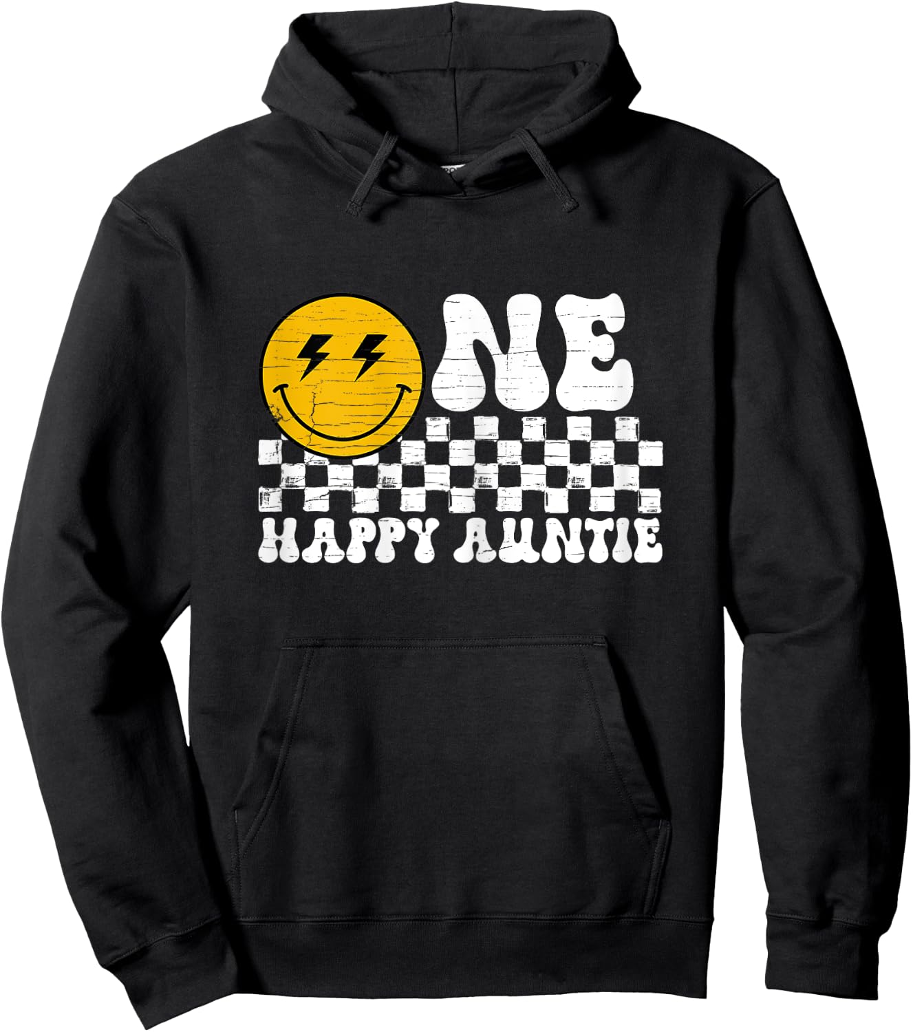 One Happy Dude Auntie 1st Birthday Family Matching Hoodie - Hoodie | Black