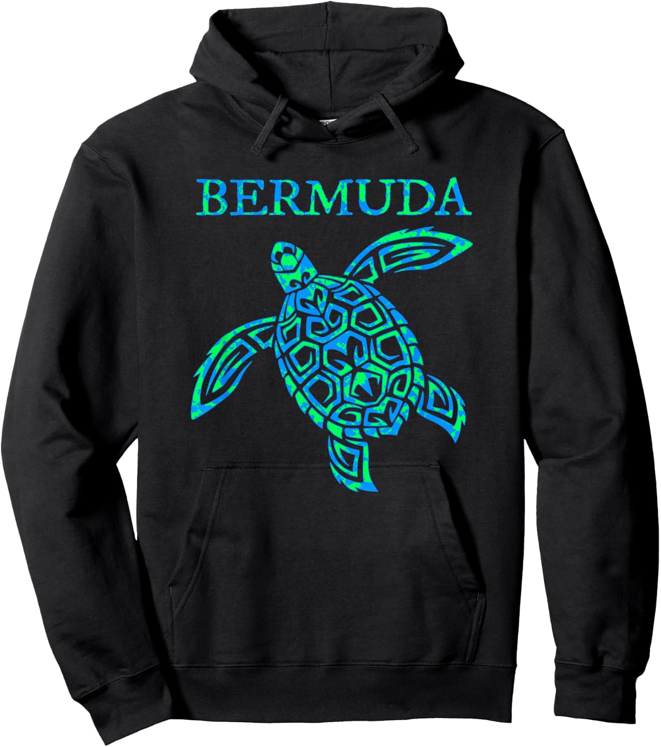 Bermuda Sea Turtle Girls Boys Travel Souvenir Hoodie - Hoodie | Black