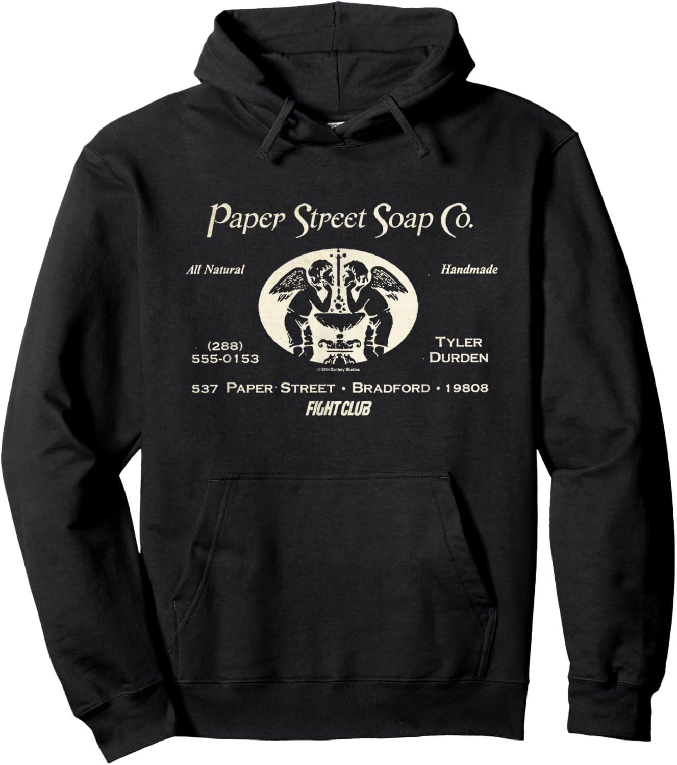Fight Club Paper Street Soap Co. All Natural Handmade Logo Hoodie - Hoodie | Black