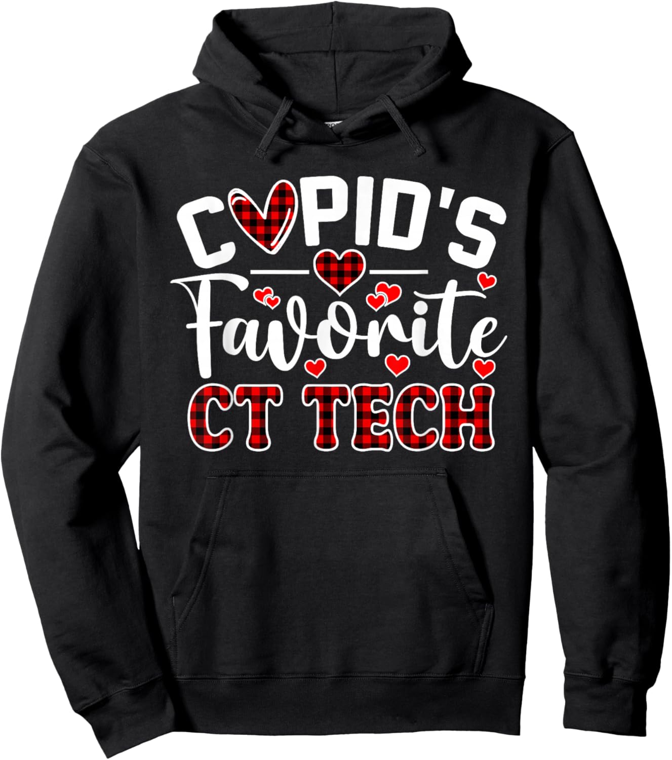 Cupid's Favorite CT Tech Cute Heart Valentine's Day Hoodie - Hoodie | Black