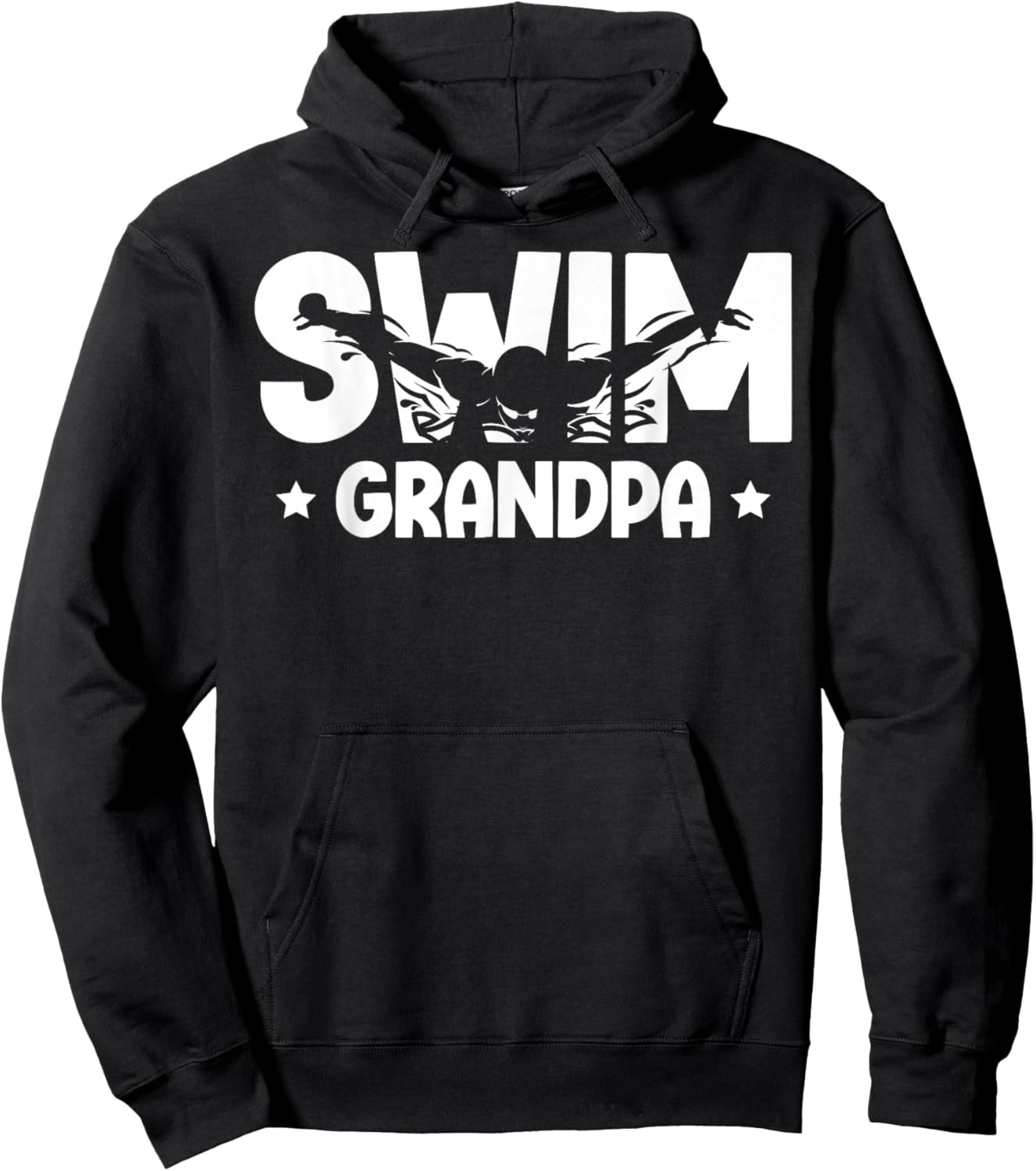 Swim Grandpa Of A Swimmer Grandfather Swimming Grandpa Hoodie - Hoodie | Black