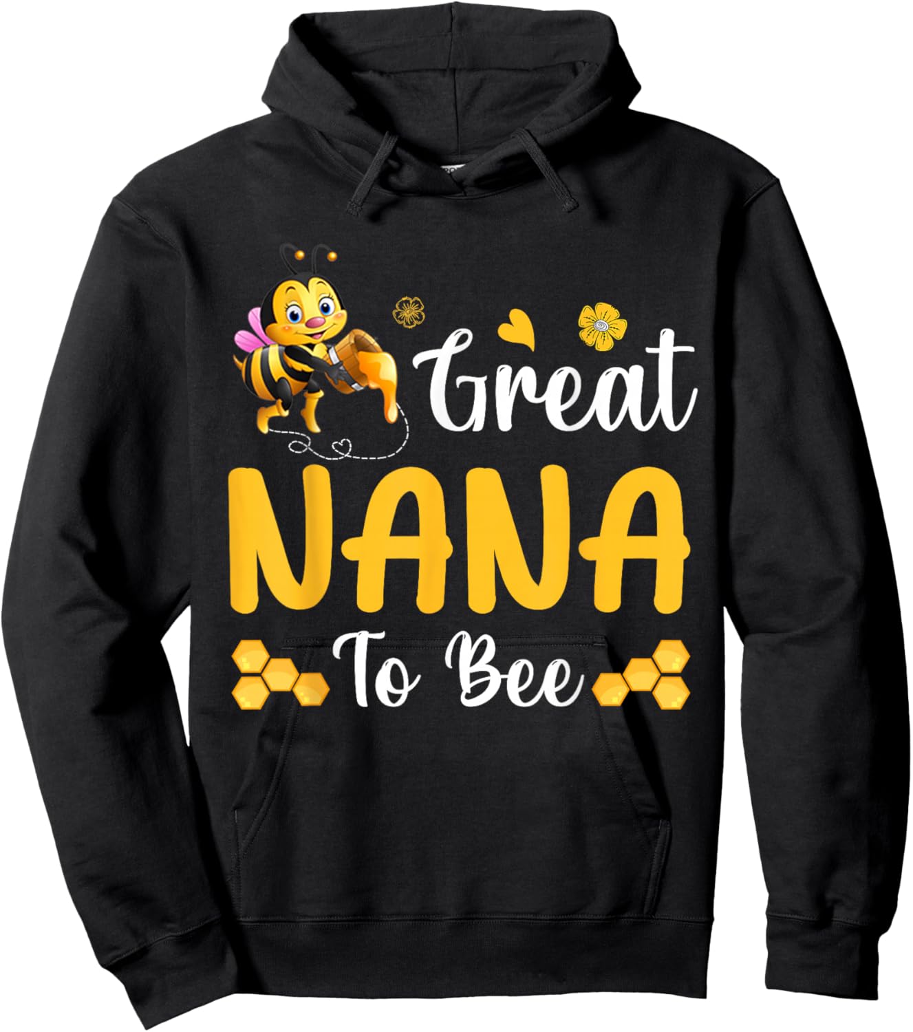 Great Nana To Be Cute Bee Family Hoodie - Hoodie | Black