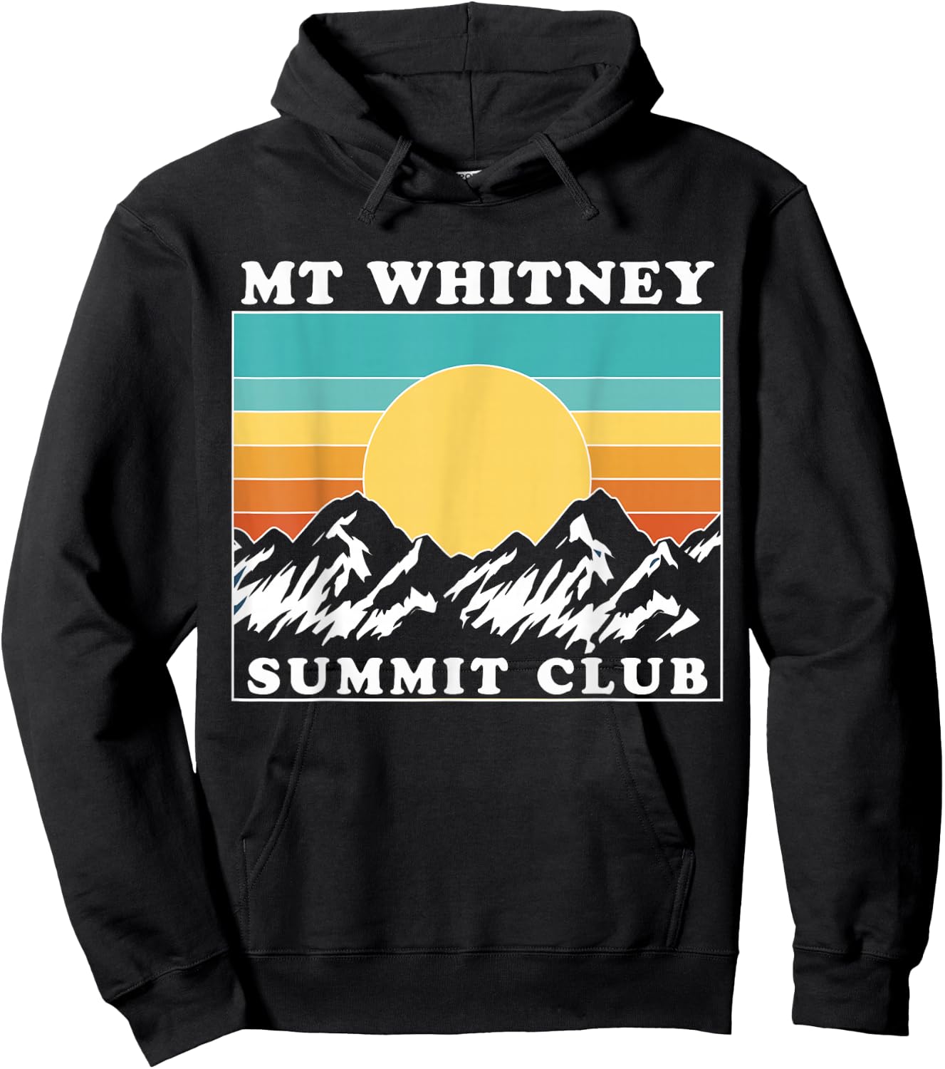 Mount Whitney Summit Club, Mt Whitney, Mount Whitney Hoodie - Hoodie | Black