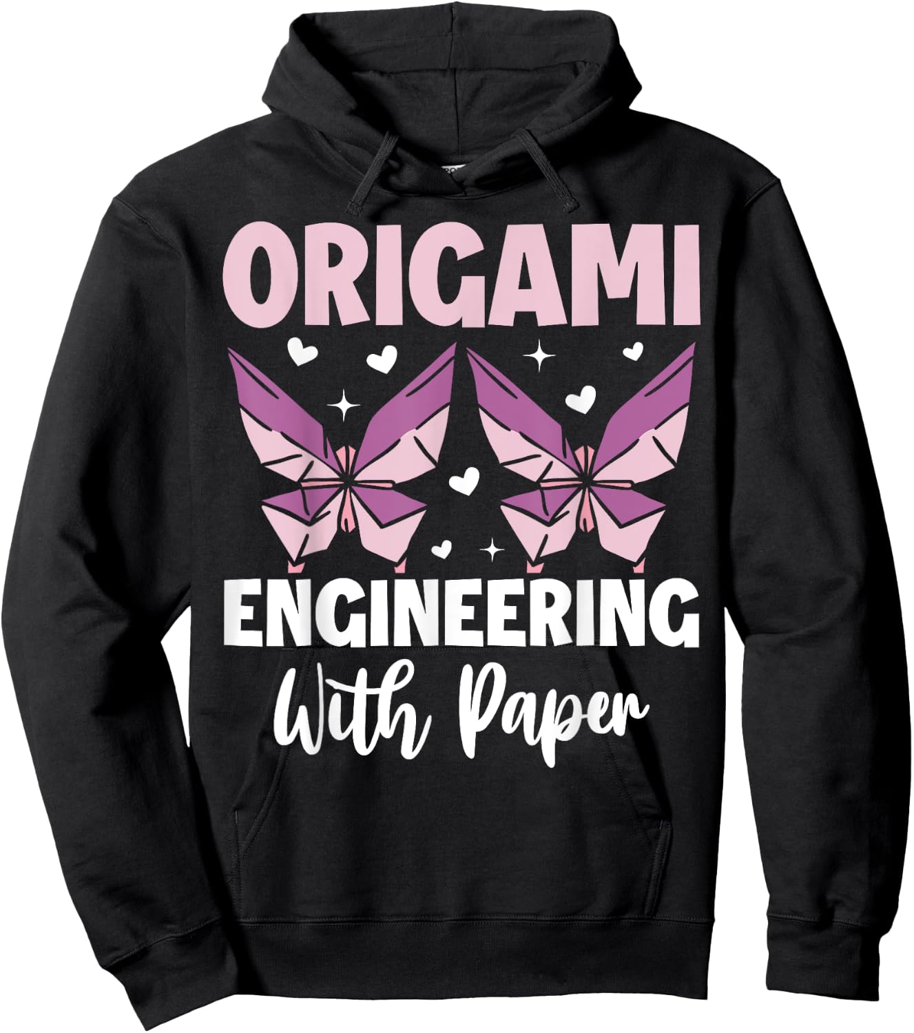 Engineering with Paper Origami Hoodie - Hoodie | Black