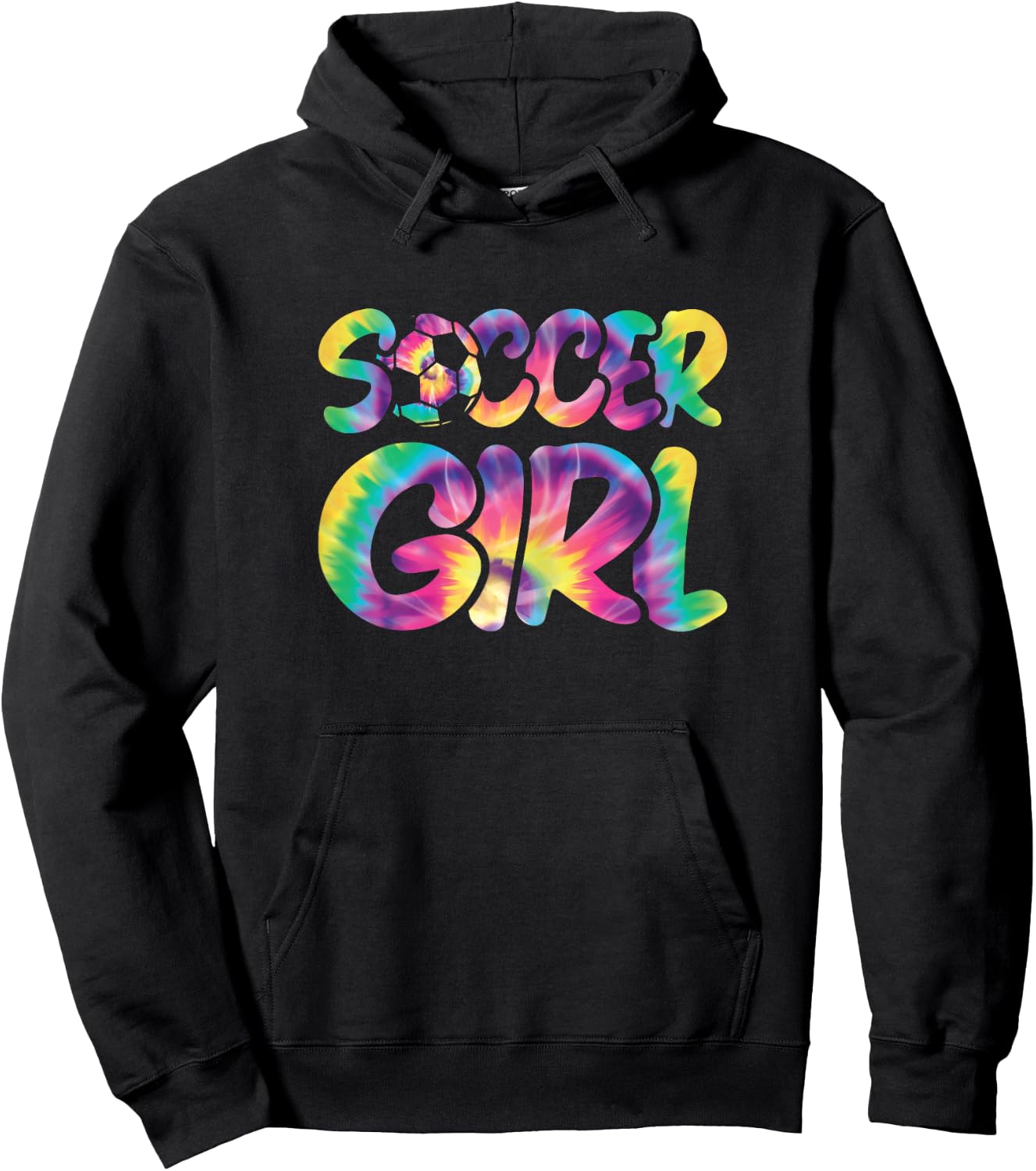 Cute Soccer Girl Colorful Soccer Player Women Girls Hoodie - Hoodie | Black