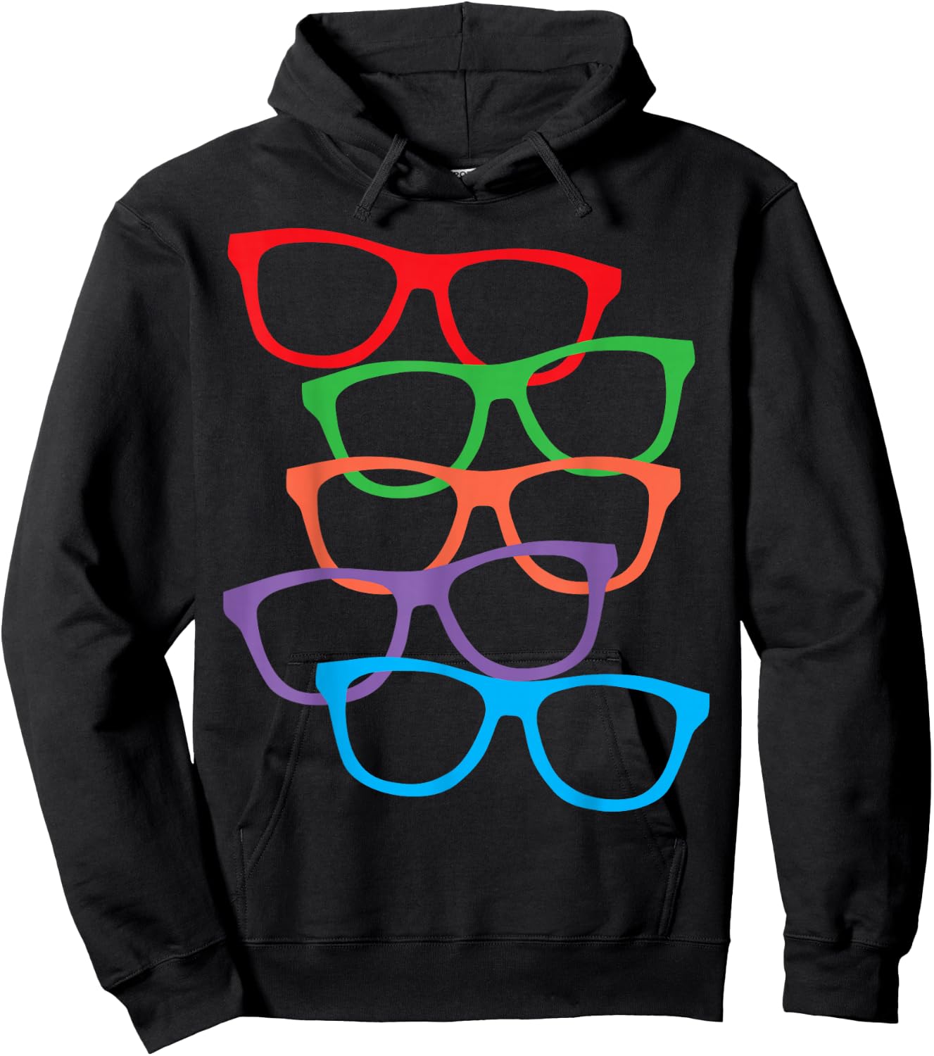 Glasses Print, Perfect for Adults or Kids with Glasses Hoodie - Hoodie | Black