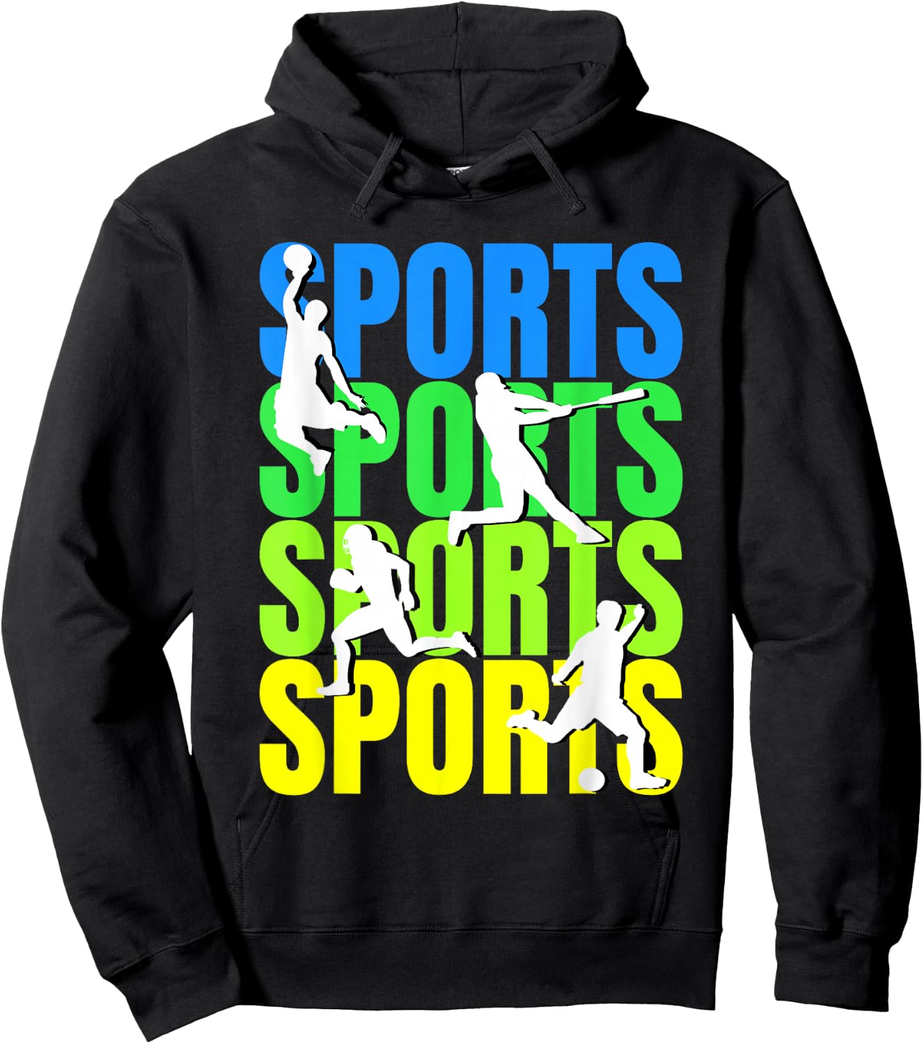 Multi-Sport Enthusiast - Basketball Baseball Soccer Football Hoodie - Hoodie | Black