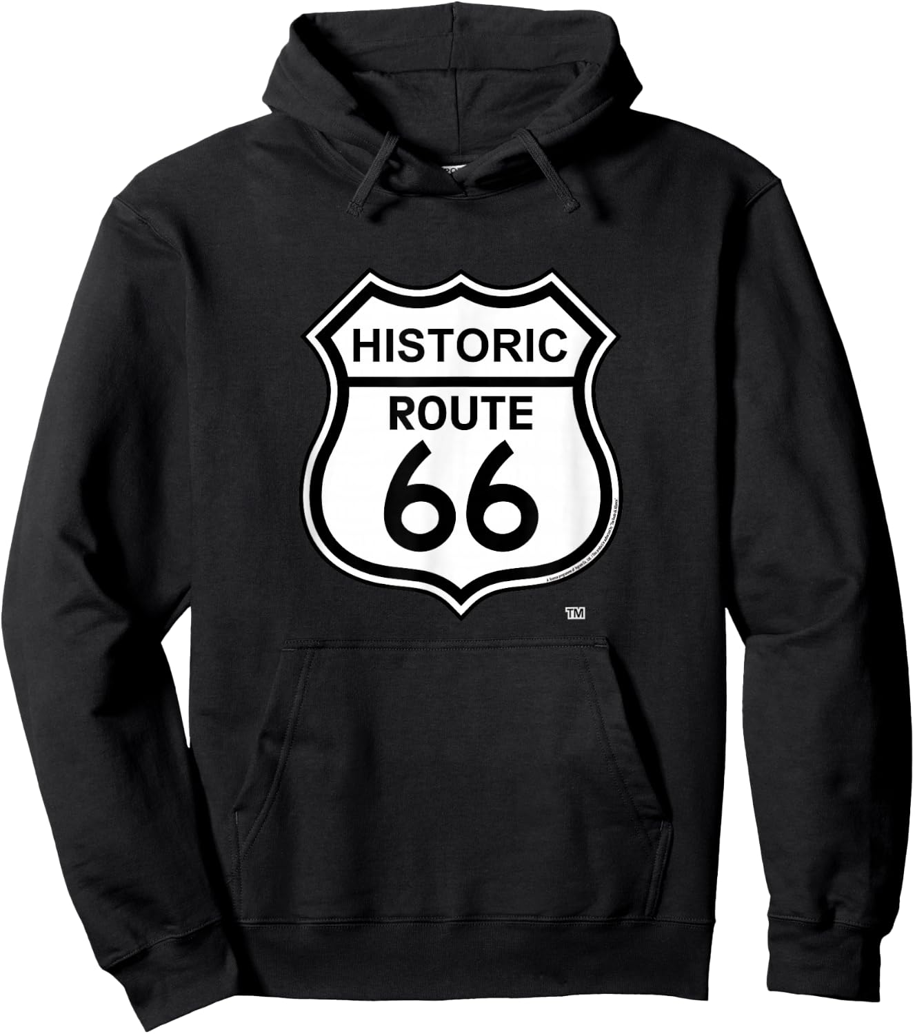 Route 66/ (RT66-02) Hoodie - Hoodie | Black