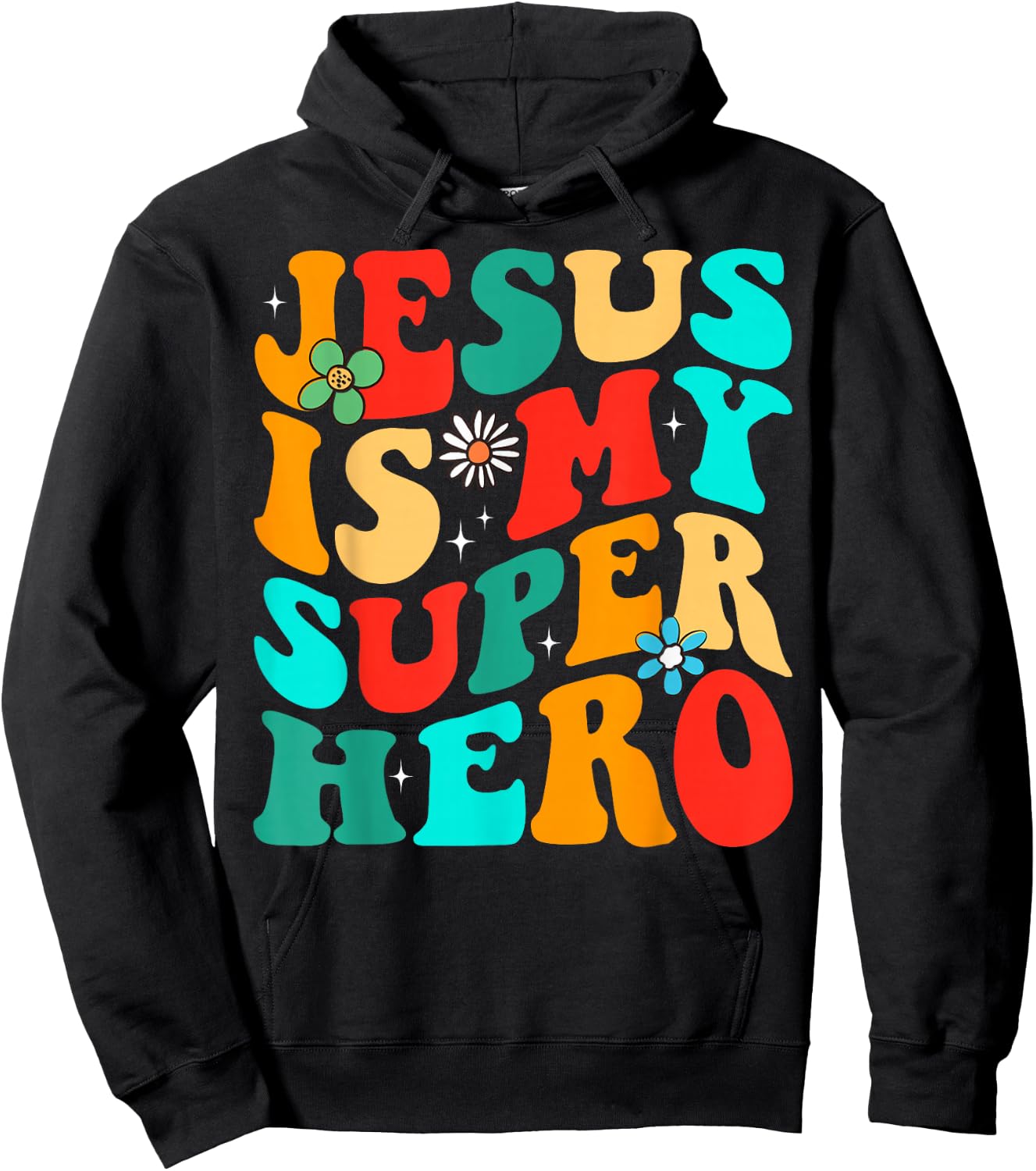 Jesus Is My Superhero Christian Religious Hoodie - Hoodie | Black
