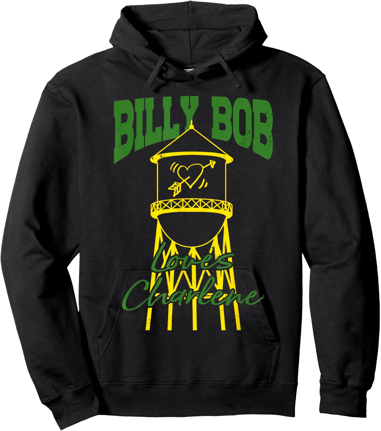 Billy Bob Loves Charlene Gifts Lover Heart Hoodie - Hoodie | Black
