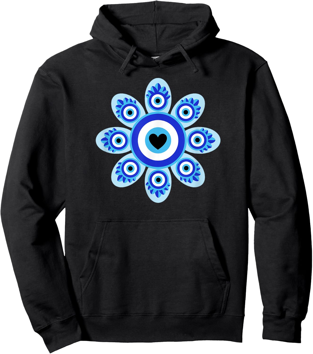 Evil Eye Floral Esoteric Mystical Aesthetic Hoodie - Hoodie | Black