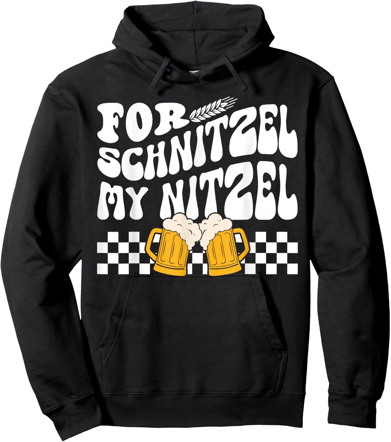 For Schnitzel My Nitzel German Beer Oktoberfest Funny Hoodie - Hoodie | Black