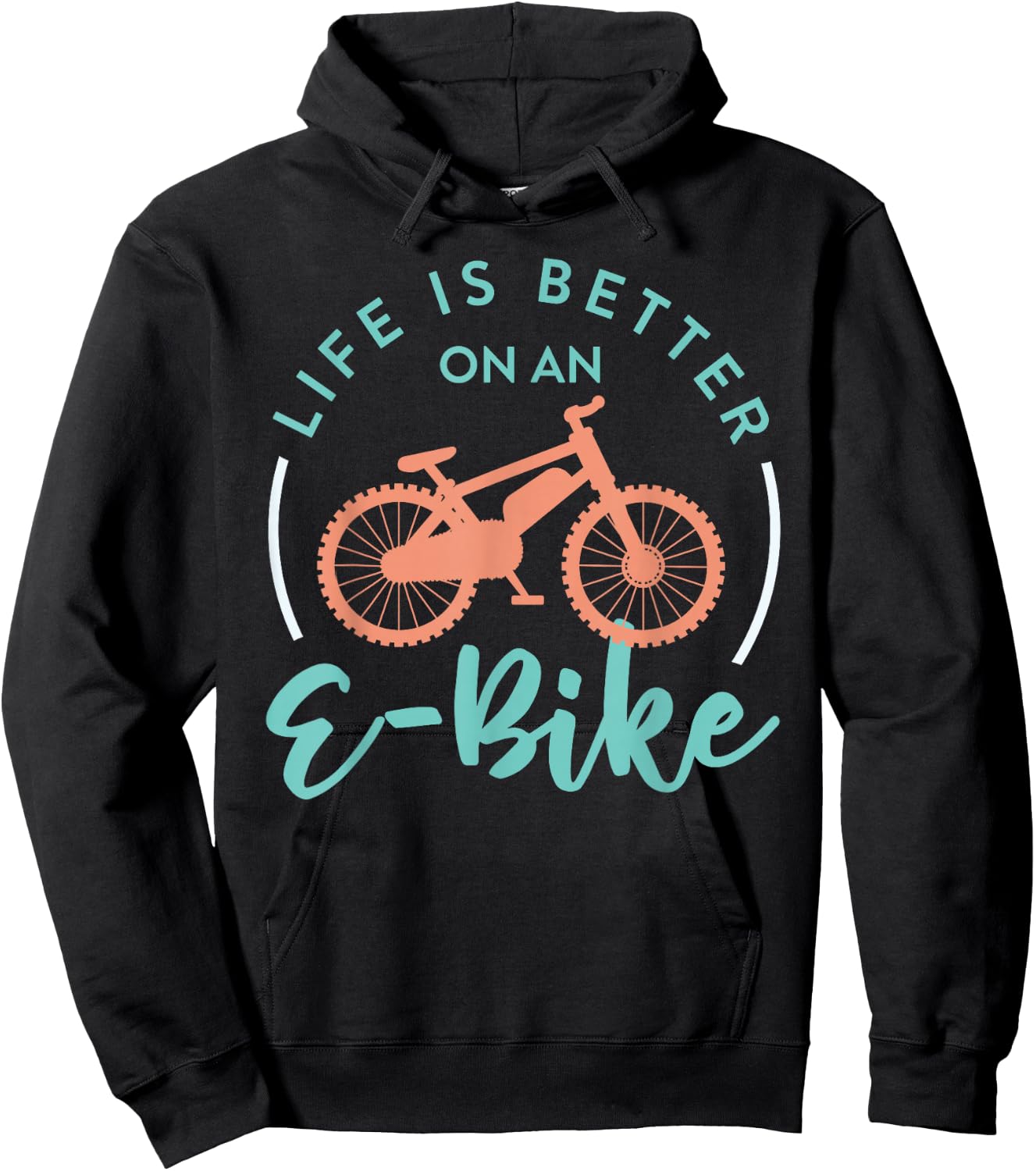 Life is better with an electric bike battery Hoodie - Hoodie | Black