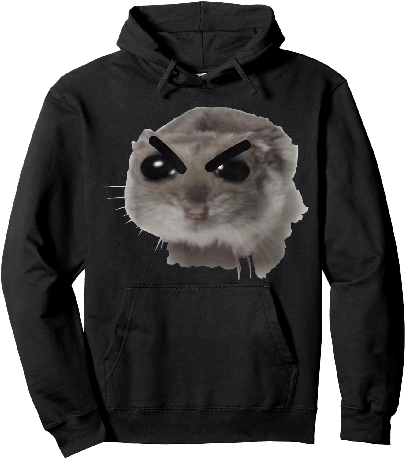 Angry Coquette Hamster Funny Meme / Big Eye Eyes Eyed Mouse Hoodie - Hoodie | Black