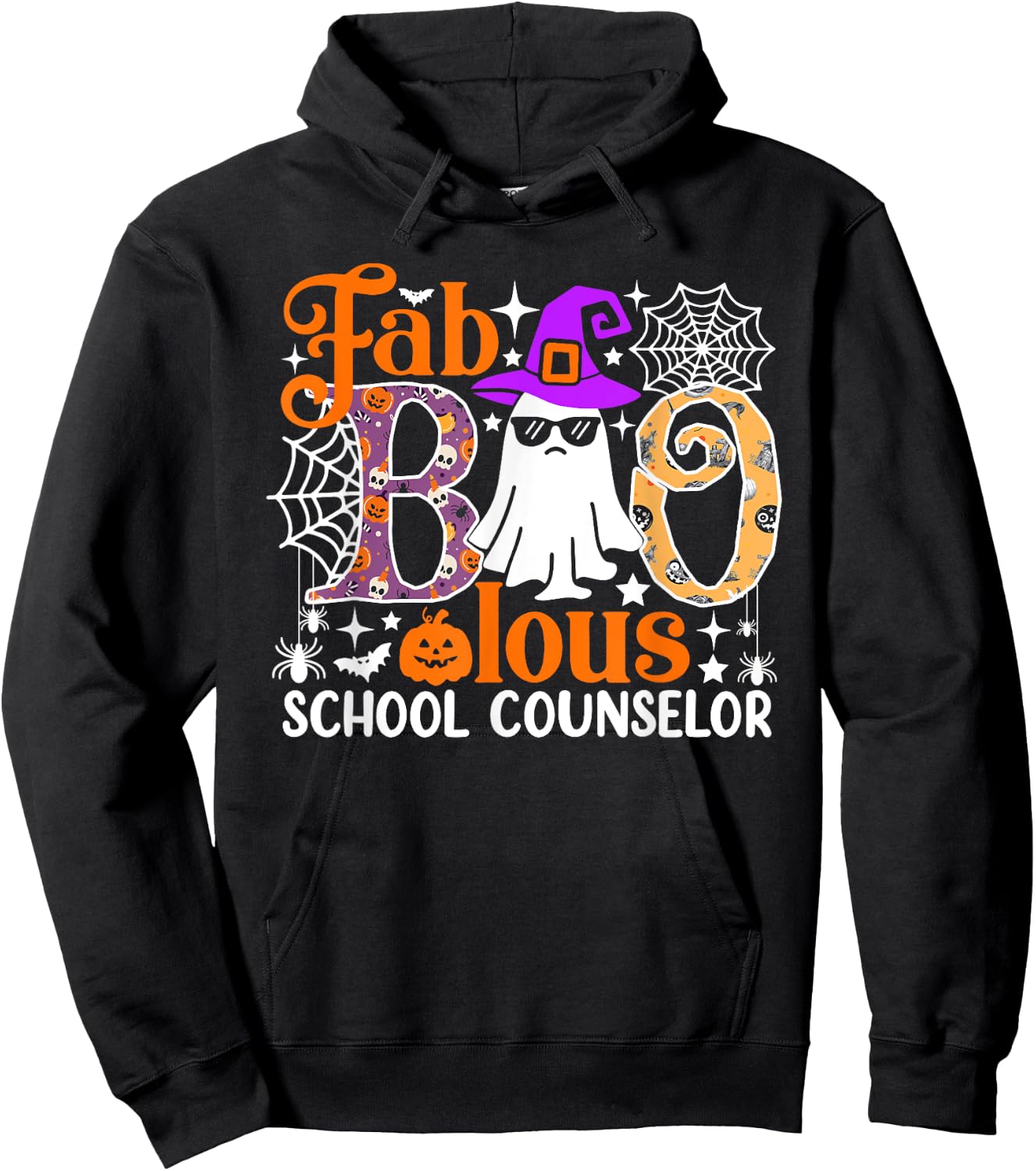 Fab Boo Lous School Counselor Funny Halloween Costume Hoodie - Hoodie | Black