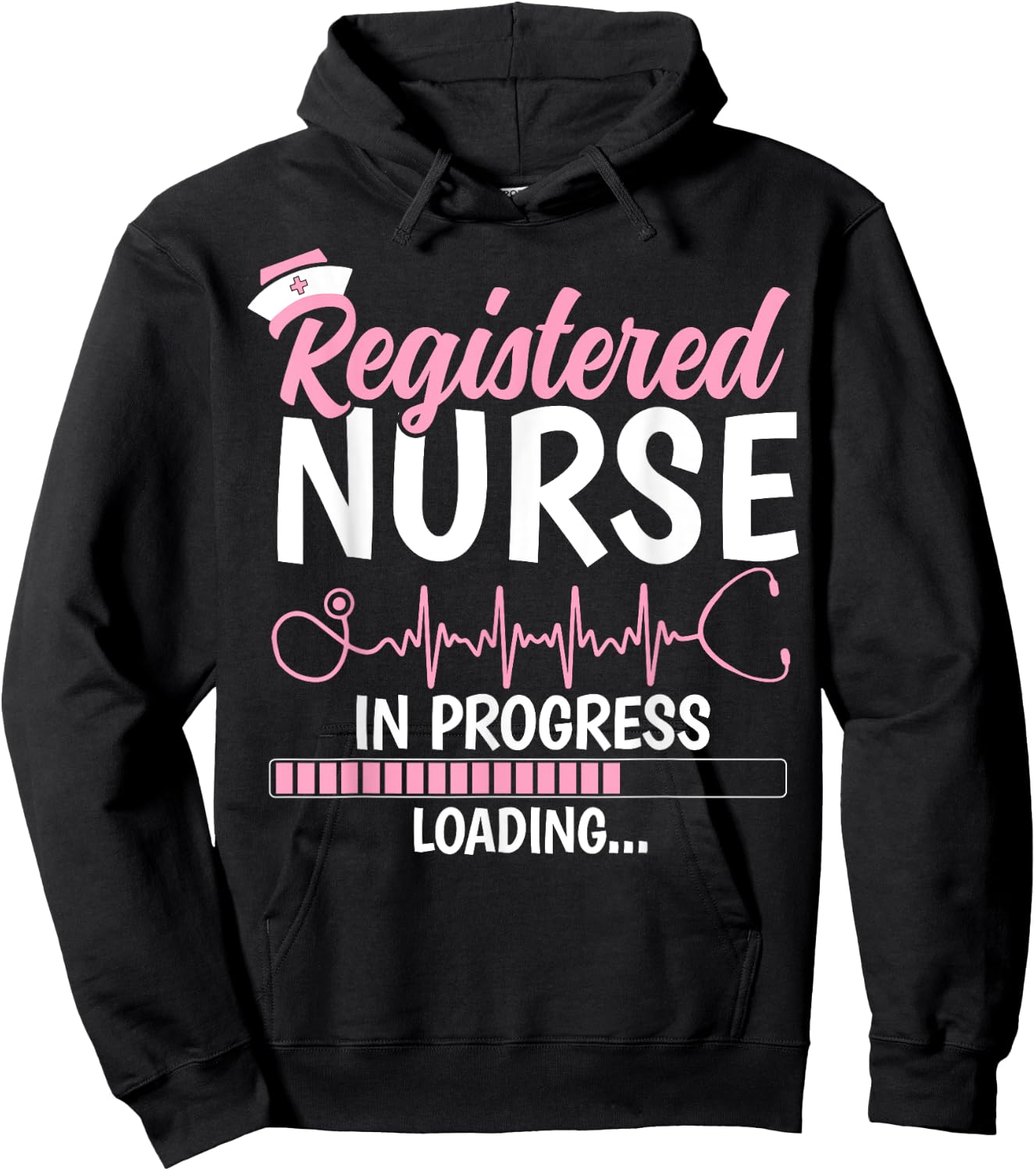 Registered Nurse In Progress RN Nursing Student Future Nurse Hoodie - Hoodie | Black