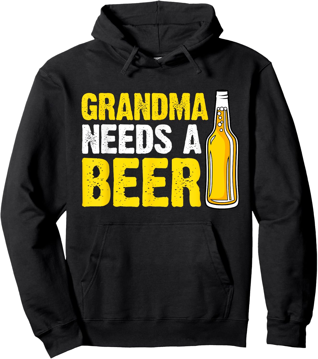 Funny Grandma Needs Retro Beer Drinking Mama Mother's Day Hoodie - Hoodie | Black