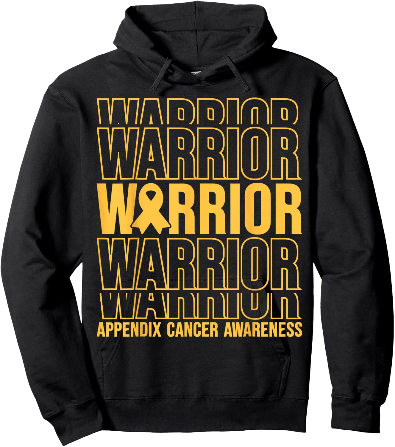 Appendix Cancer Awareness Appendix Cancer Warrior Appendix Hoodie - Hoodie | Black