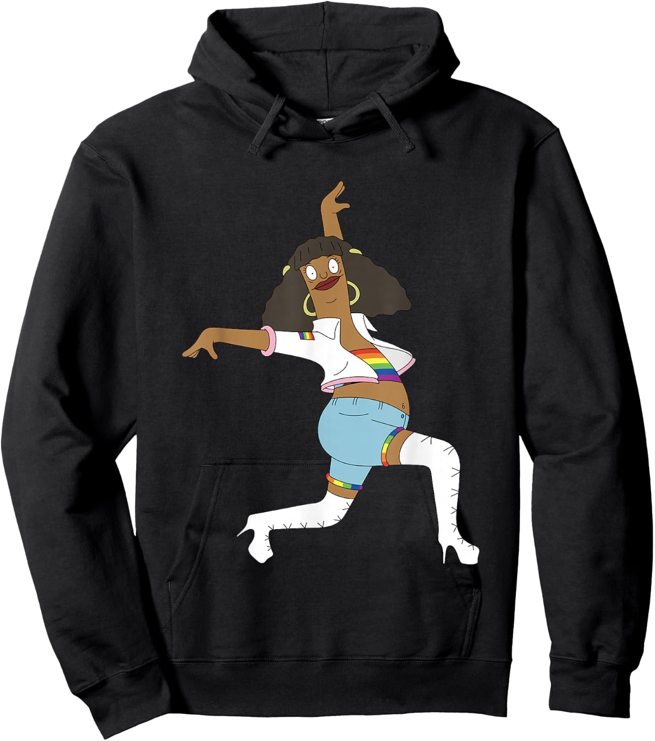Bob's Burgers Iconic Marshmallow Dancing Chest Poster Hoodie - Hoodie | Black