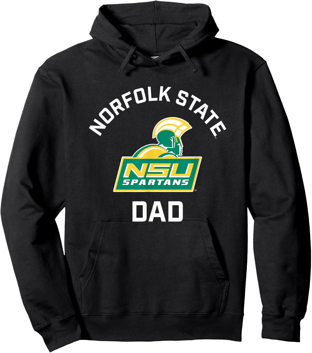 Norfolk State University Spartans Arched Dad Hoodie - Hoodie | Black