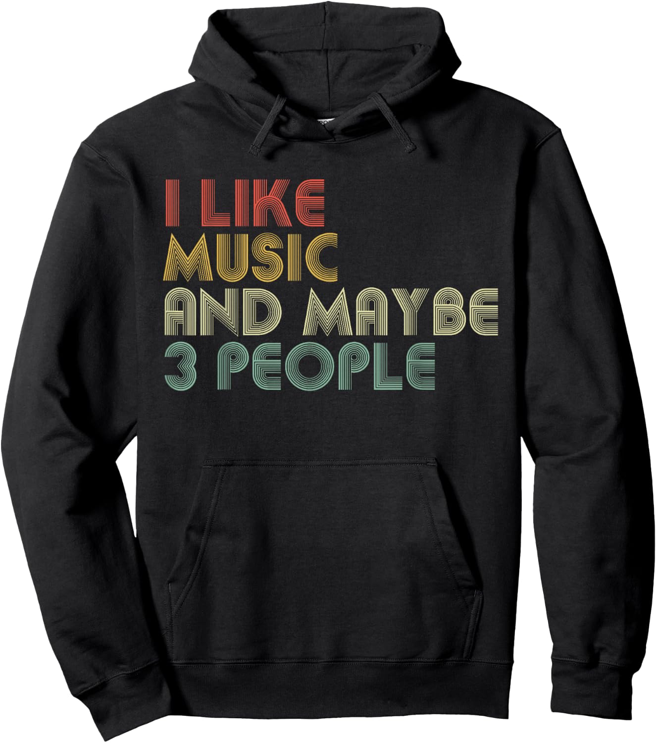I Like Music And Maybe 3 People Funny Music Lover Hoodie - Hoodie | Black