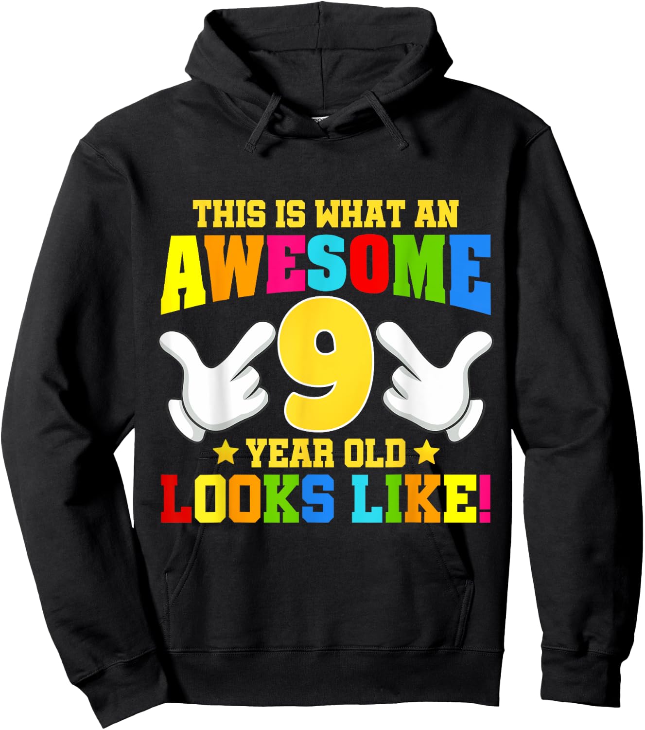 This is what an awesome 9 year old looks like 9th birthday Hoodie - Hoodie | Black
