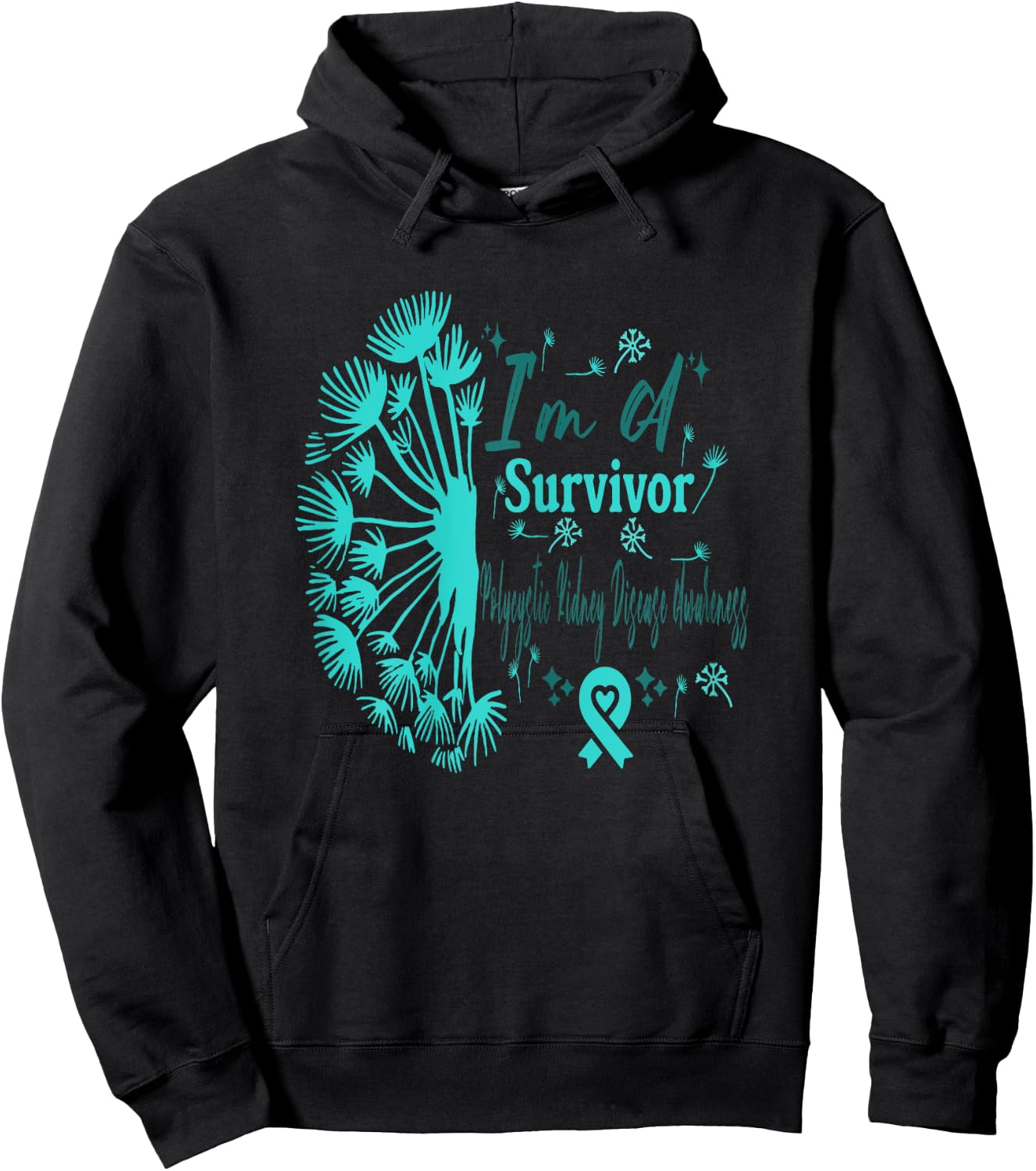 PKD Polycystic Kidney Disease Awareness I'm A Survivor Hoodie - Hoodie | Black
