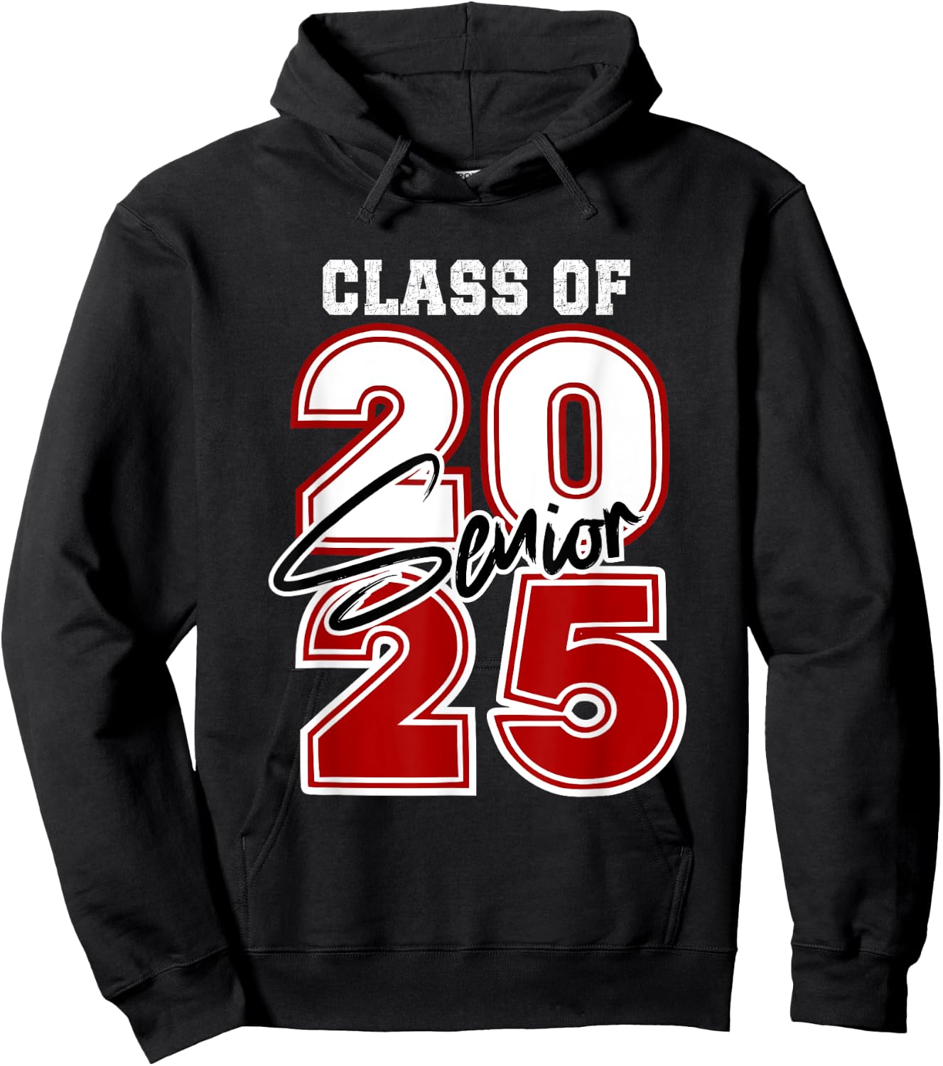 Class of 2025 Senior - Graduation 2025 Red Hoodie - Hoodie | Black