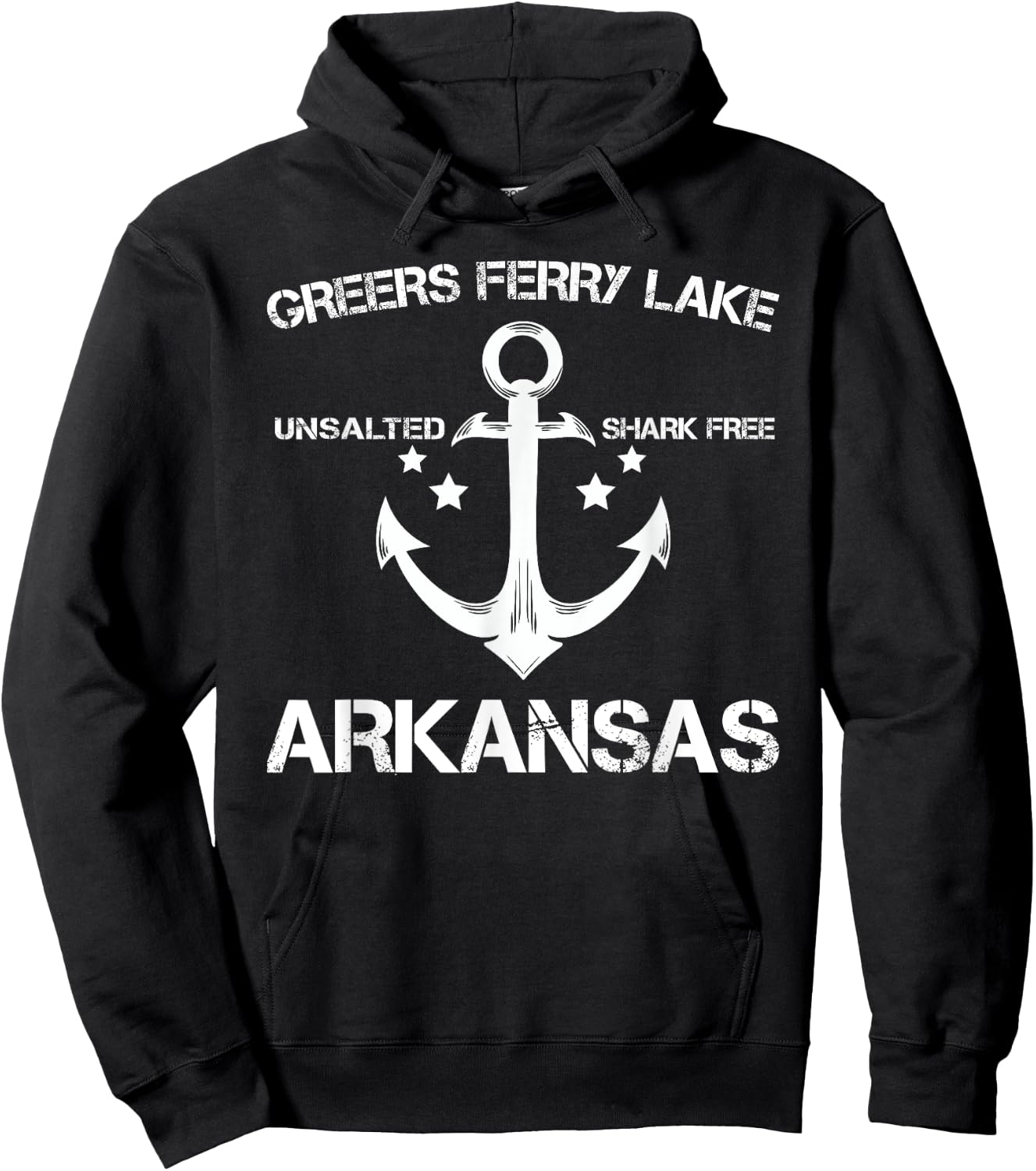 GREERS FERRY LAKE ARKANSAS Funny Fishing Camping Summer Gift Men Women Kids Hoodie - Hoodie | Black