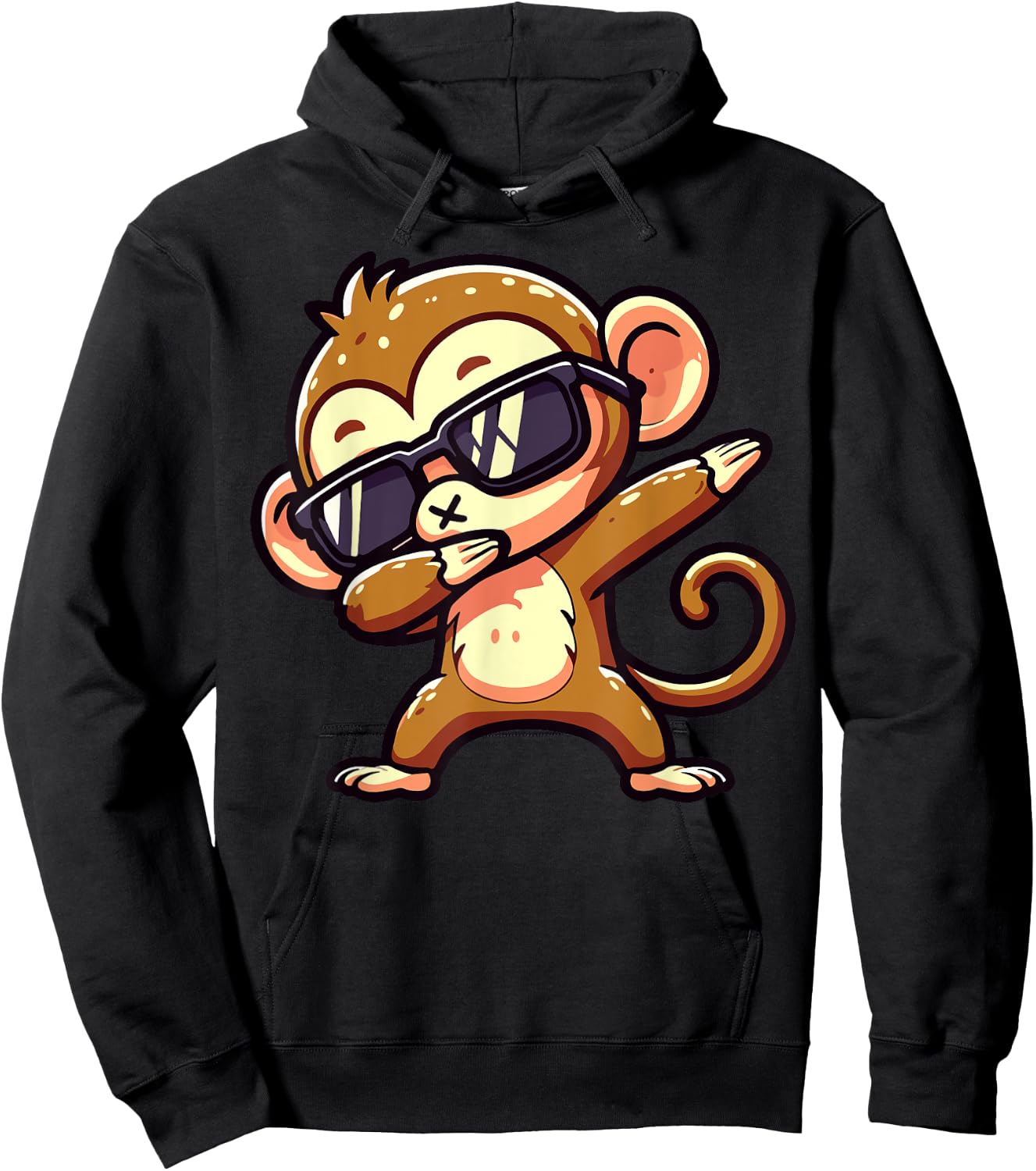 Dabbing Monkey Sunglasses Animal Dab Dance Hoodie - Hoodie | Black