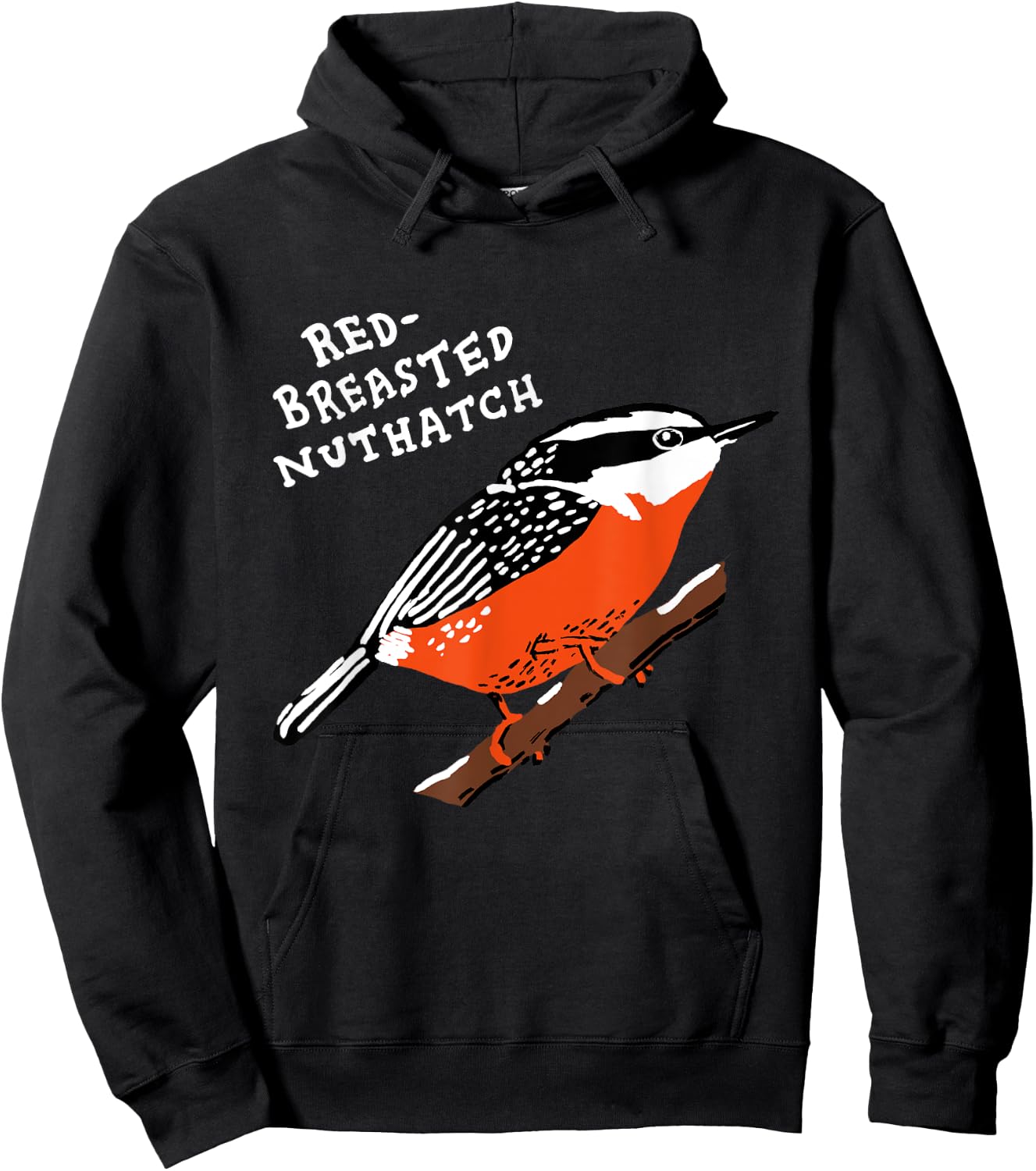 Red-breasted Nuthatch Hoodie - Hoodie | Black
