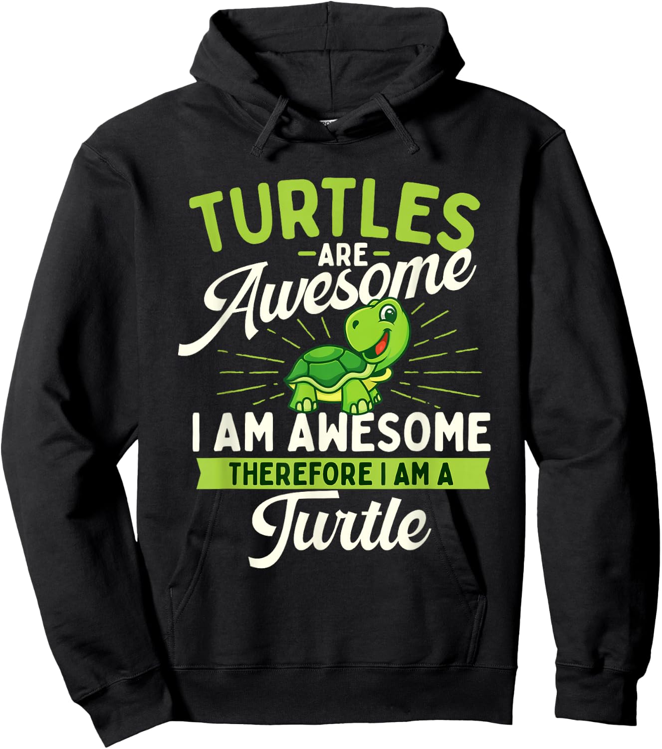 Turtles Are Awesome - Wildlife Cute Tortoise Beach Men Women Girls Kids Hoodie - Hoodie | Black