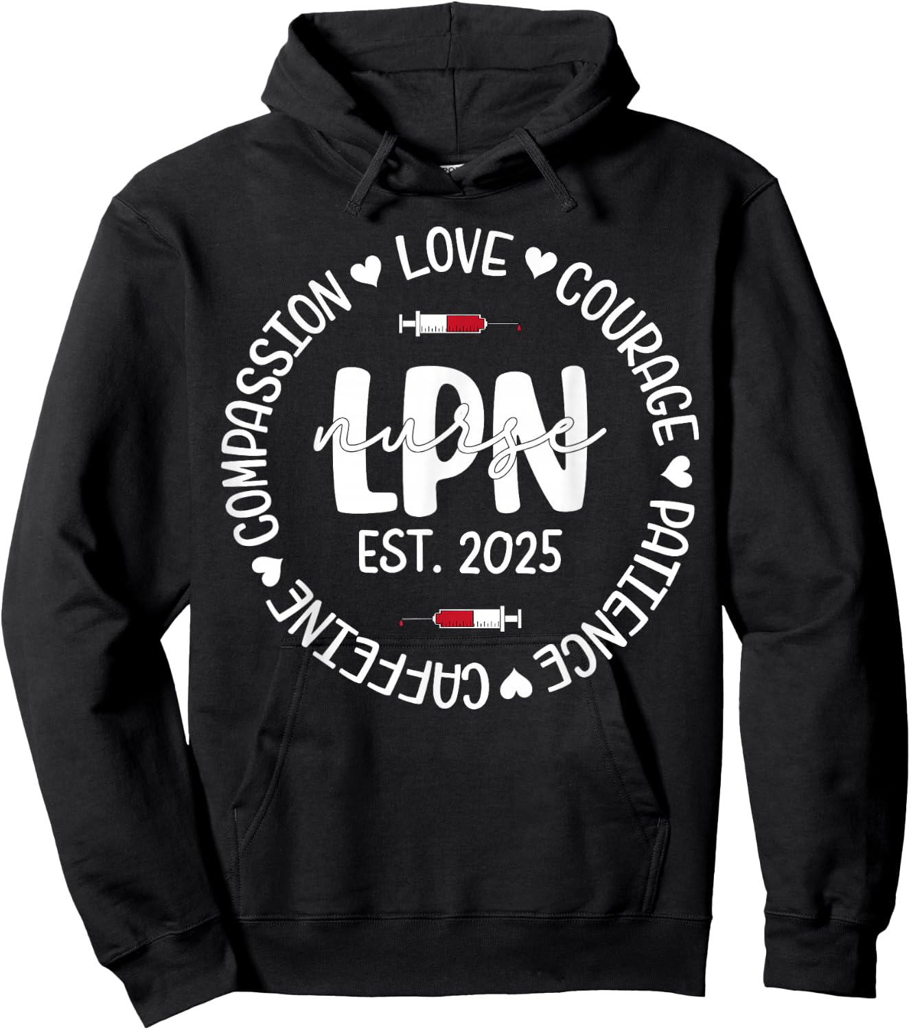Licensed Practical Nurse Est 2025 LPN LVN Nursing Graduation Hoodie - Hoodie | Black