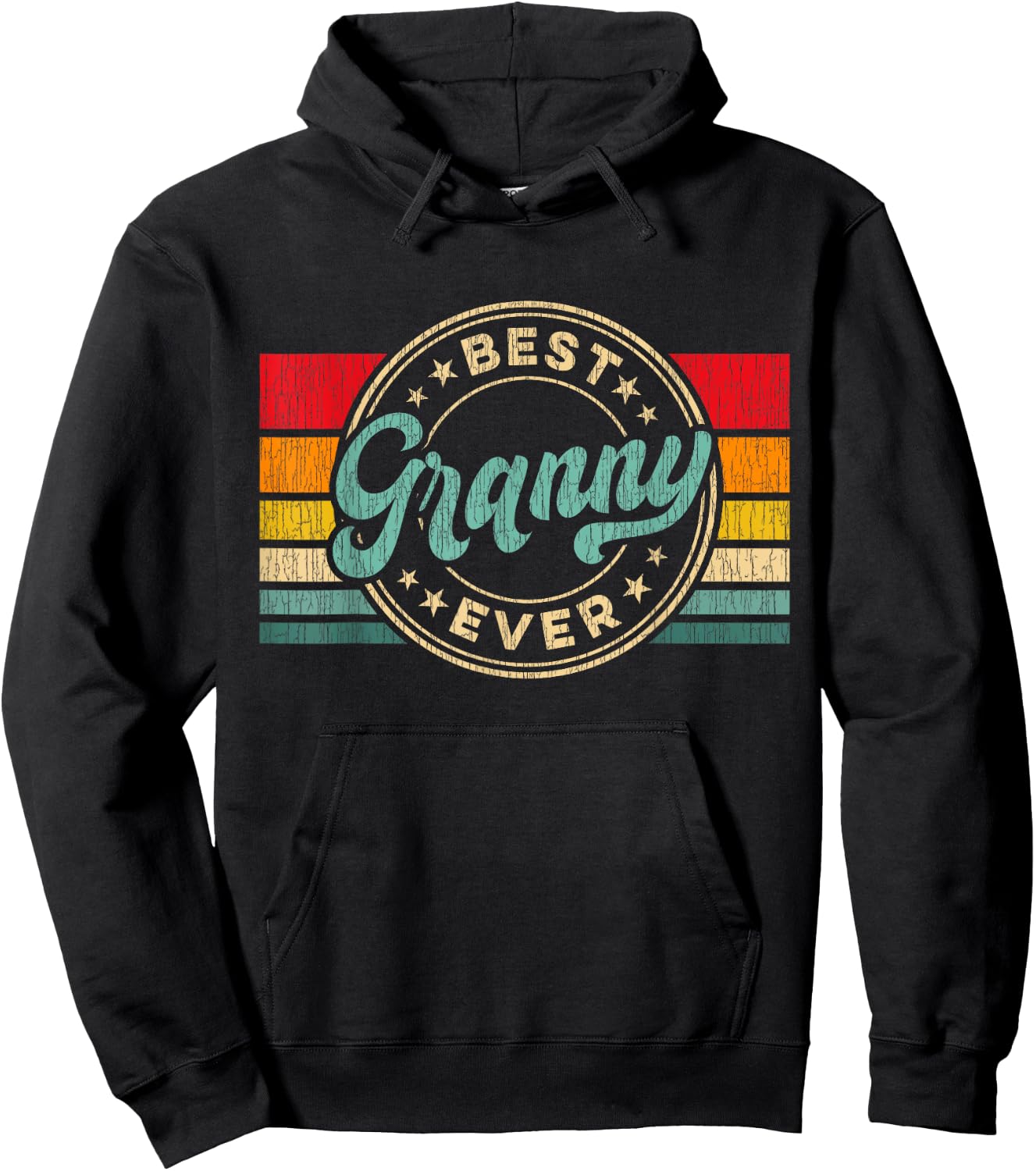 Best Granny Ever Vintage Retro Mother's Day Gift Hoodie - Hoodie | Black