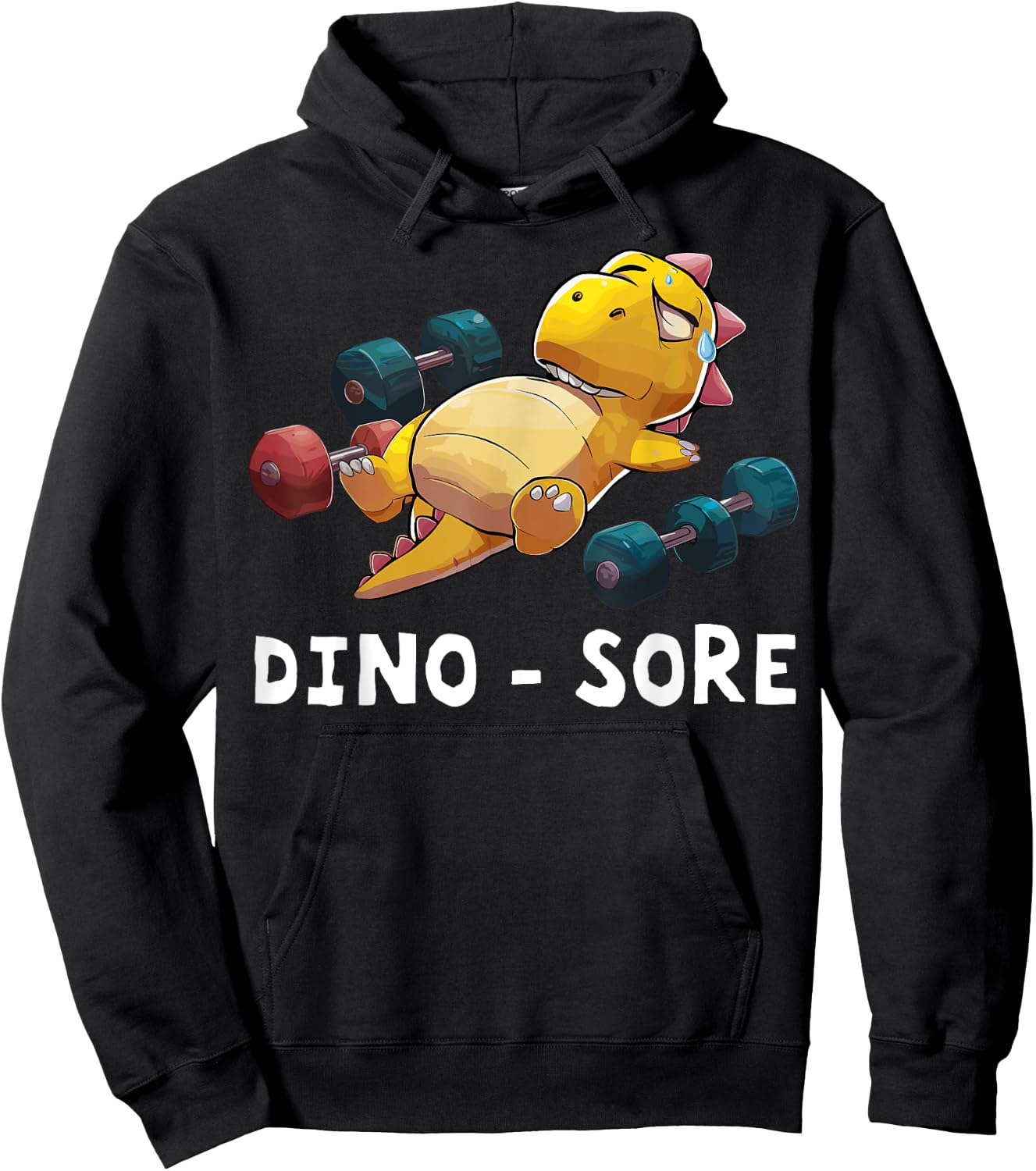 Dino - Sore Funny Dinosaur Workout Gym Fitness Workout Hoodie - Hoodie | Black