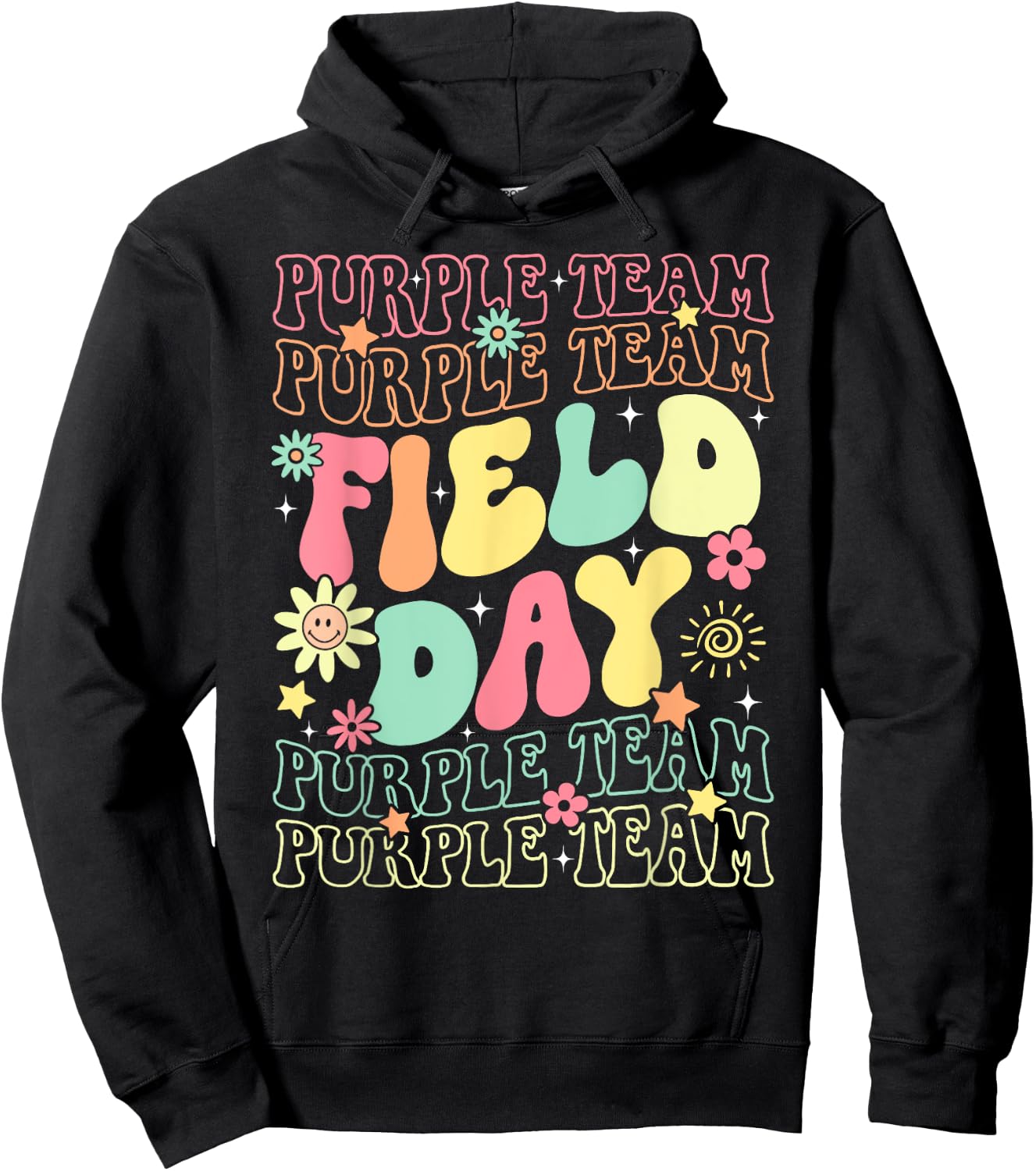 Field Day Purple Team Color War Camp Team Game Competition Hoodie - Hoodie | Black